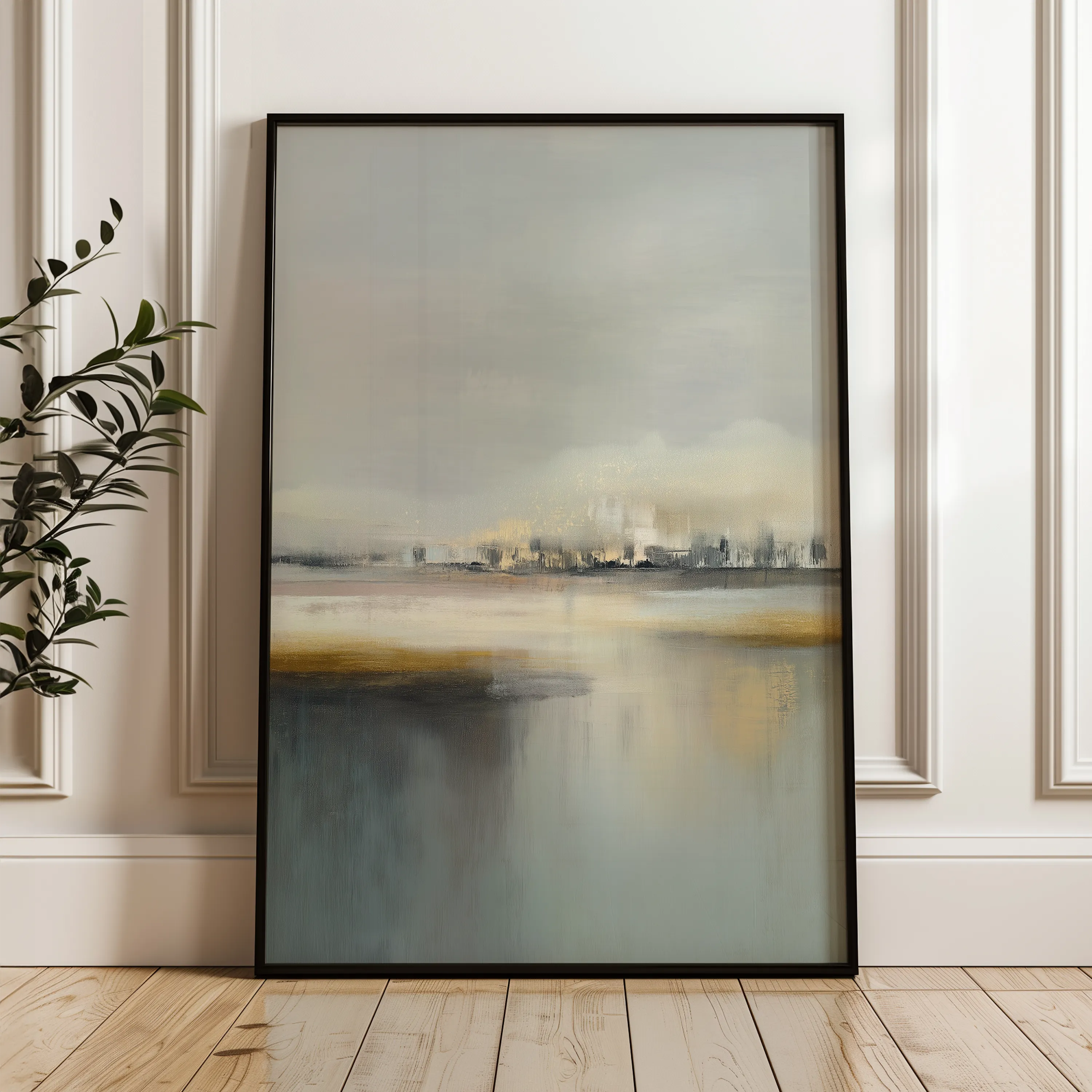 Abstract 1988 Canvas Art 18" x 24" / 45 x 60 cm / Black