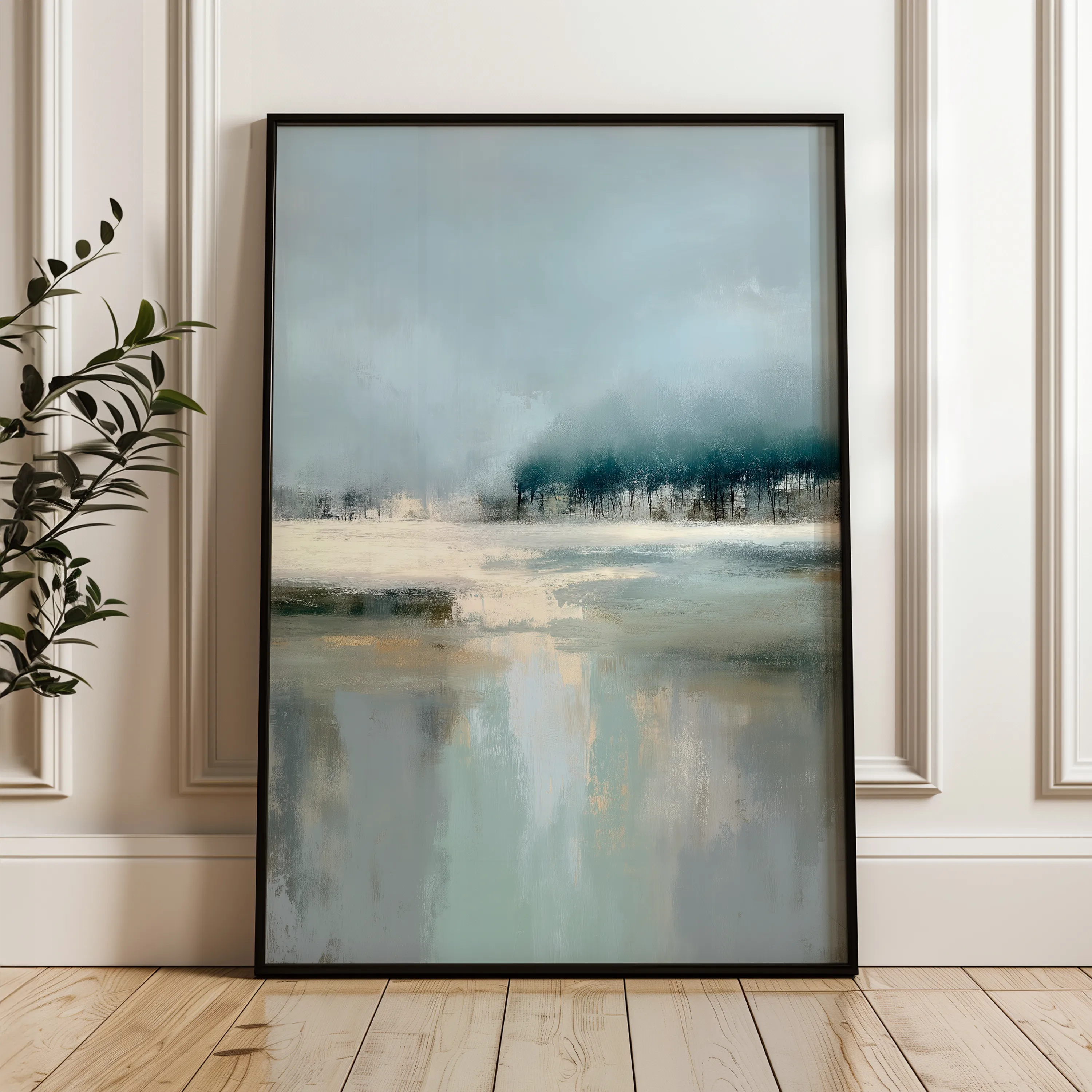 Abstract 1989 Canvas Art 18" x 24" / 45 x 60 cm / Black