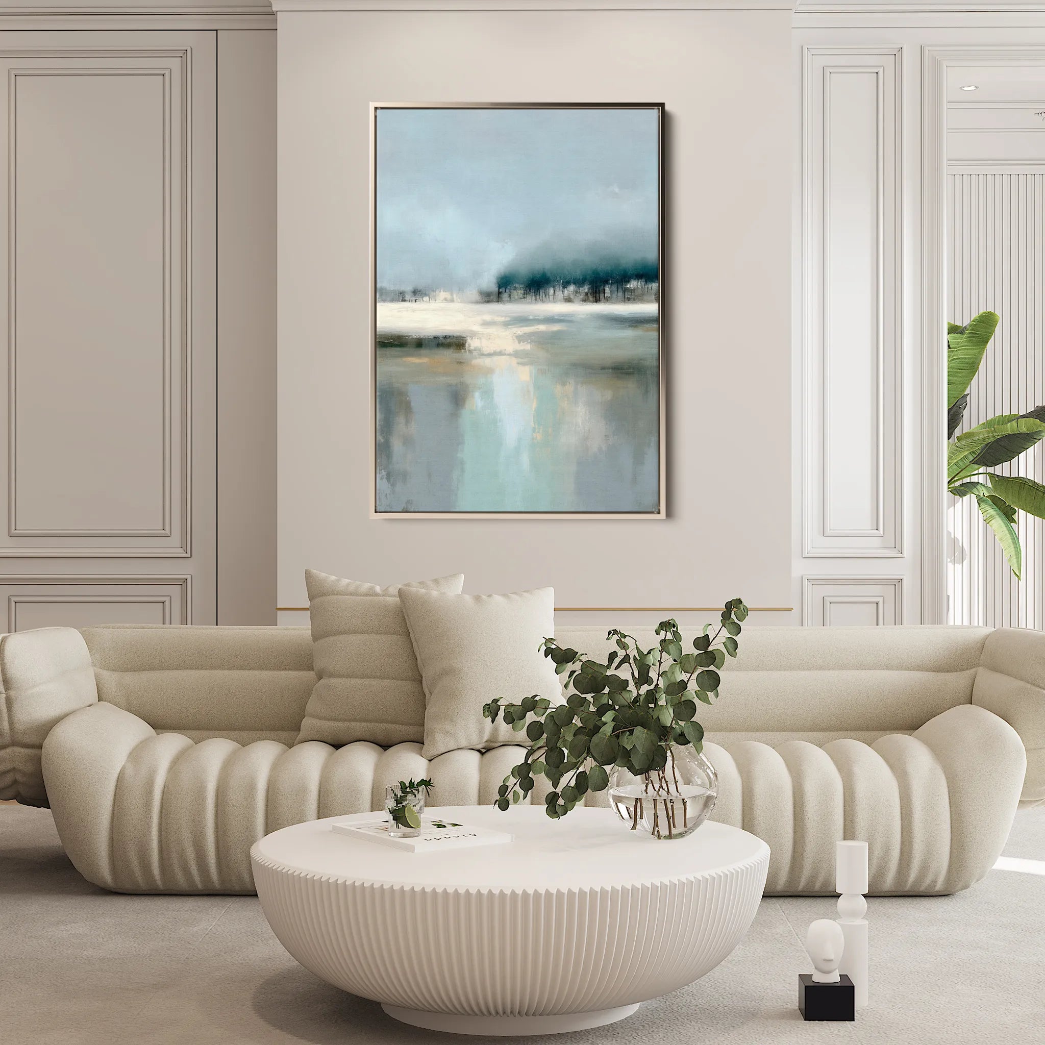 Abstract 1989 Canvas Art 18" x 24" / 45 x 60 cm / Black