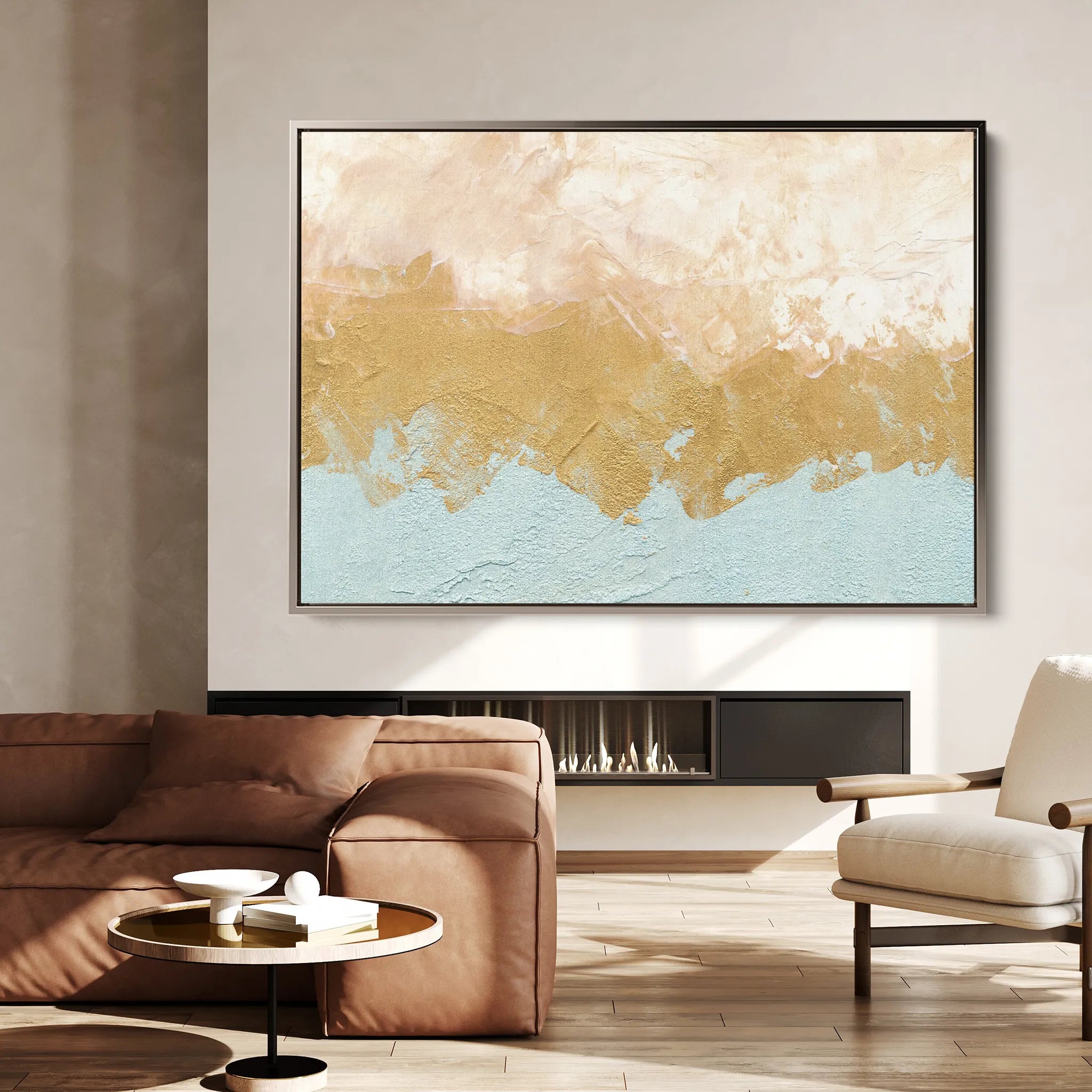 Abstract 199 Canvas Art 18" x 24" / 45 x 60 cm / Black