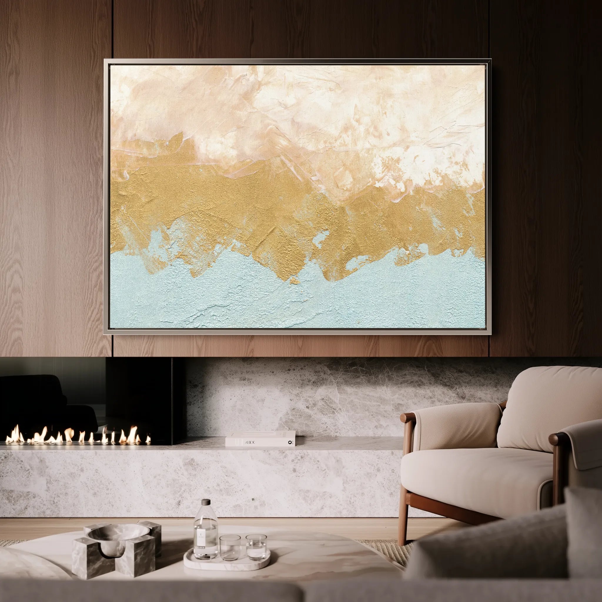 Abstract 199 Canvas Art 18" x 24" / 45 x 60 cm / Black