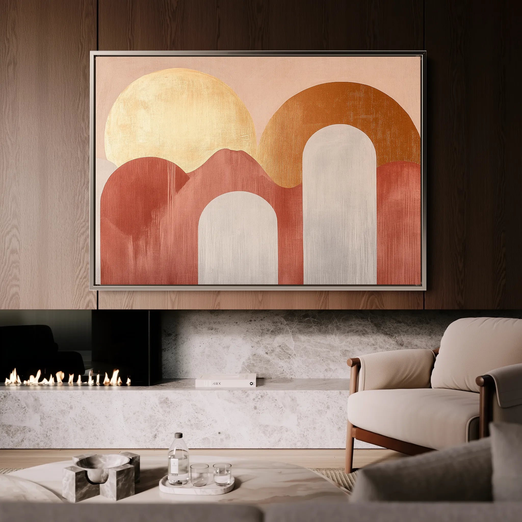 Boho 199 Canvas Art 18" x 24" / 45 x 60 cm / Black