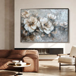 Floral 199 Canvas Art 60 x 40 cm / Black