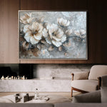 Floral 199 Canvas Art 60 x 40 cm / Black