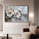 Floral 199 Canvas Art 60 x 40 cm / Black