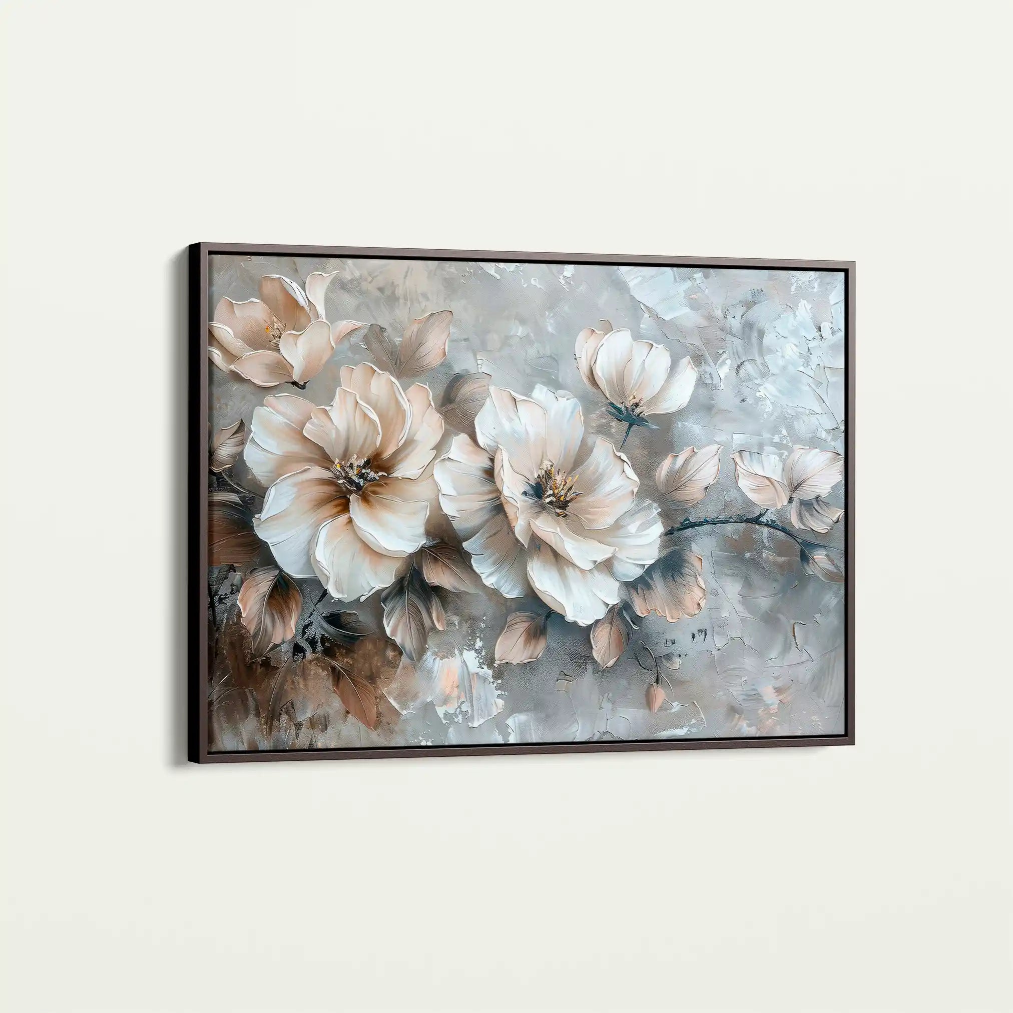 Floral 199 Canvas Art 60 x 40 cm / Black