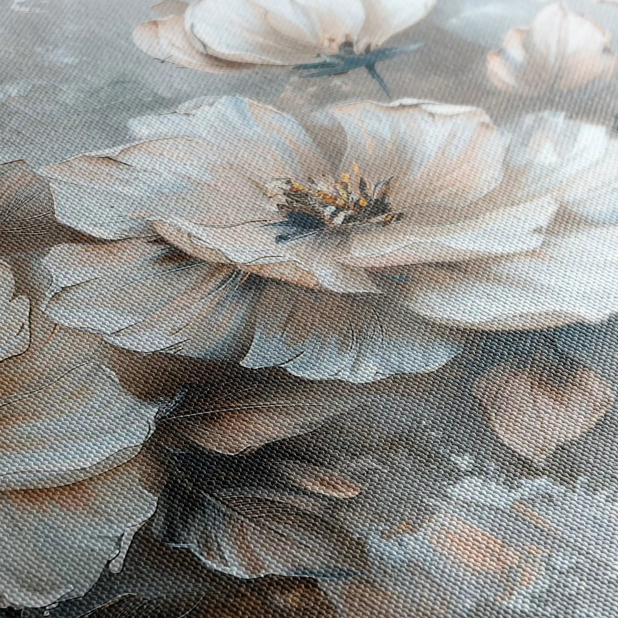 Floral 199 Canvas Art 60 x 40 cm / Black