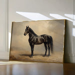 Horses 199 Canvas Art 18" x 24" / 45 x 60 cm / Black