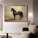 Horses 199 Canvas Art 18" x 24" / 45 x 60 cm / Black