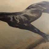 Horses 199 Canvas Art 18" x 24" / 45 x 60 cm / Black