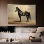 Horses 199 Canvas Art 60 x 40 cm / Black