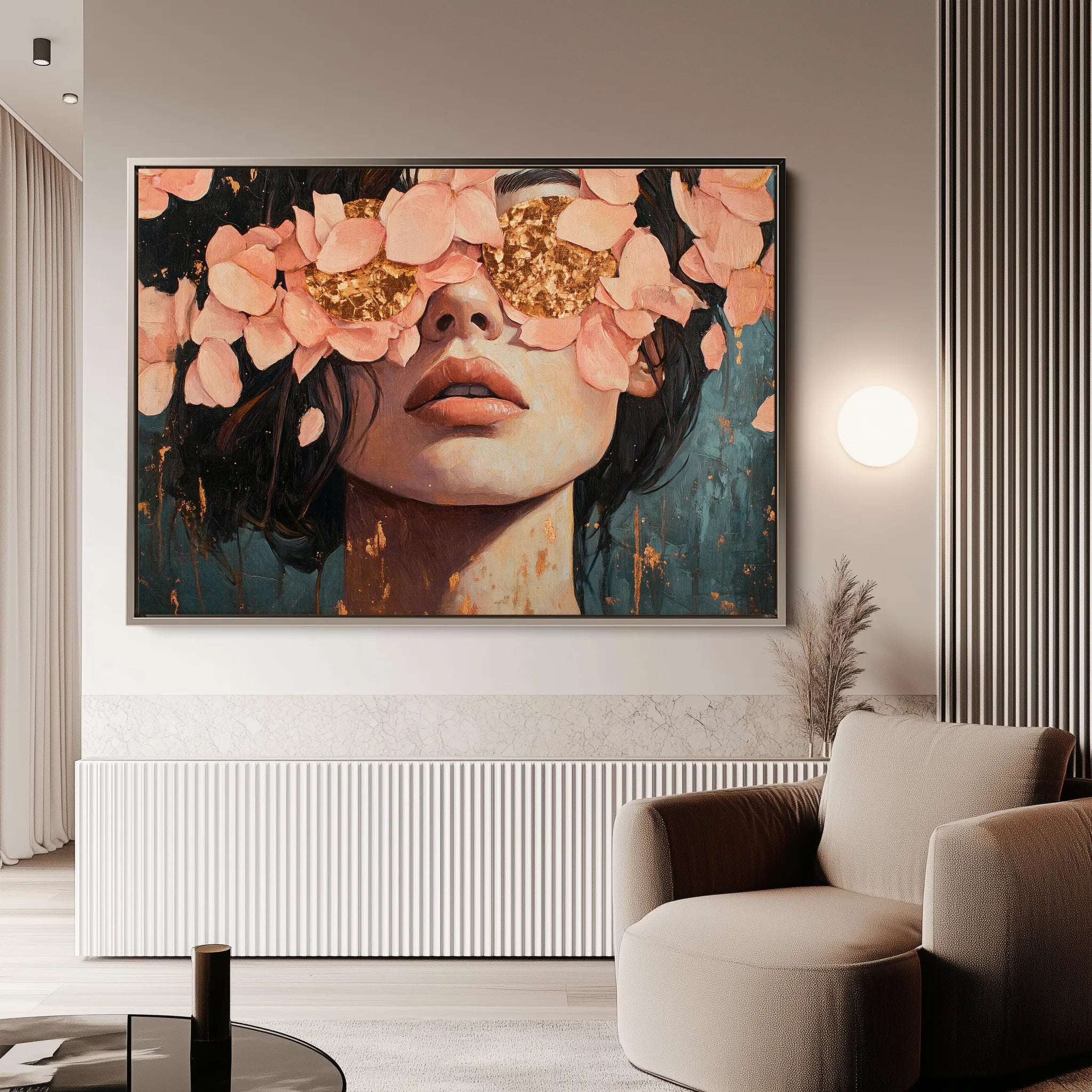 Portrait 199 Canvas Art 18" x 24" / 45 x 60 cm / Black