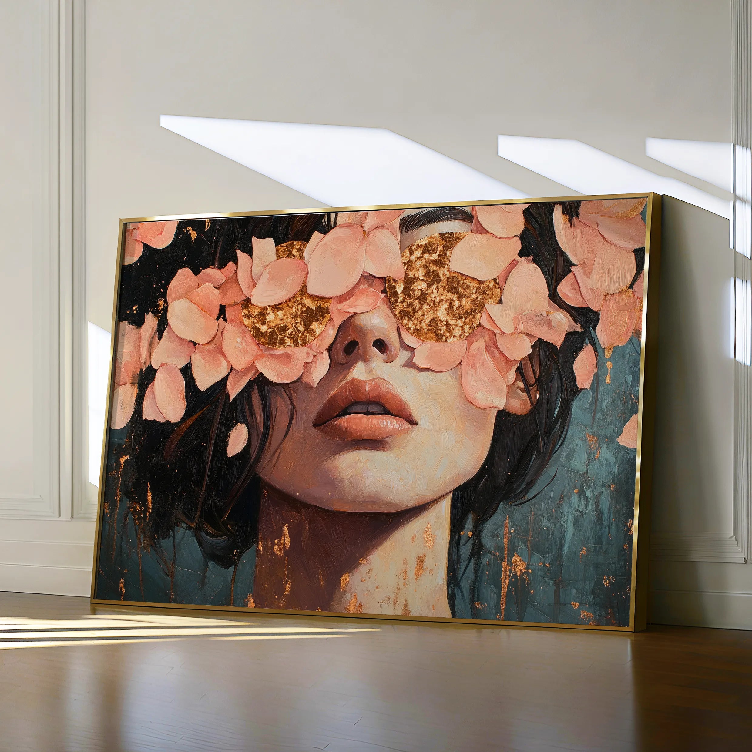 Portrait 199 Canvas Art 18" x 24" / 45 x 60 cm / Black