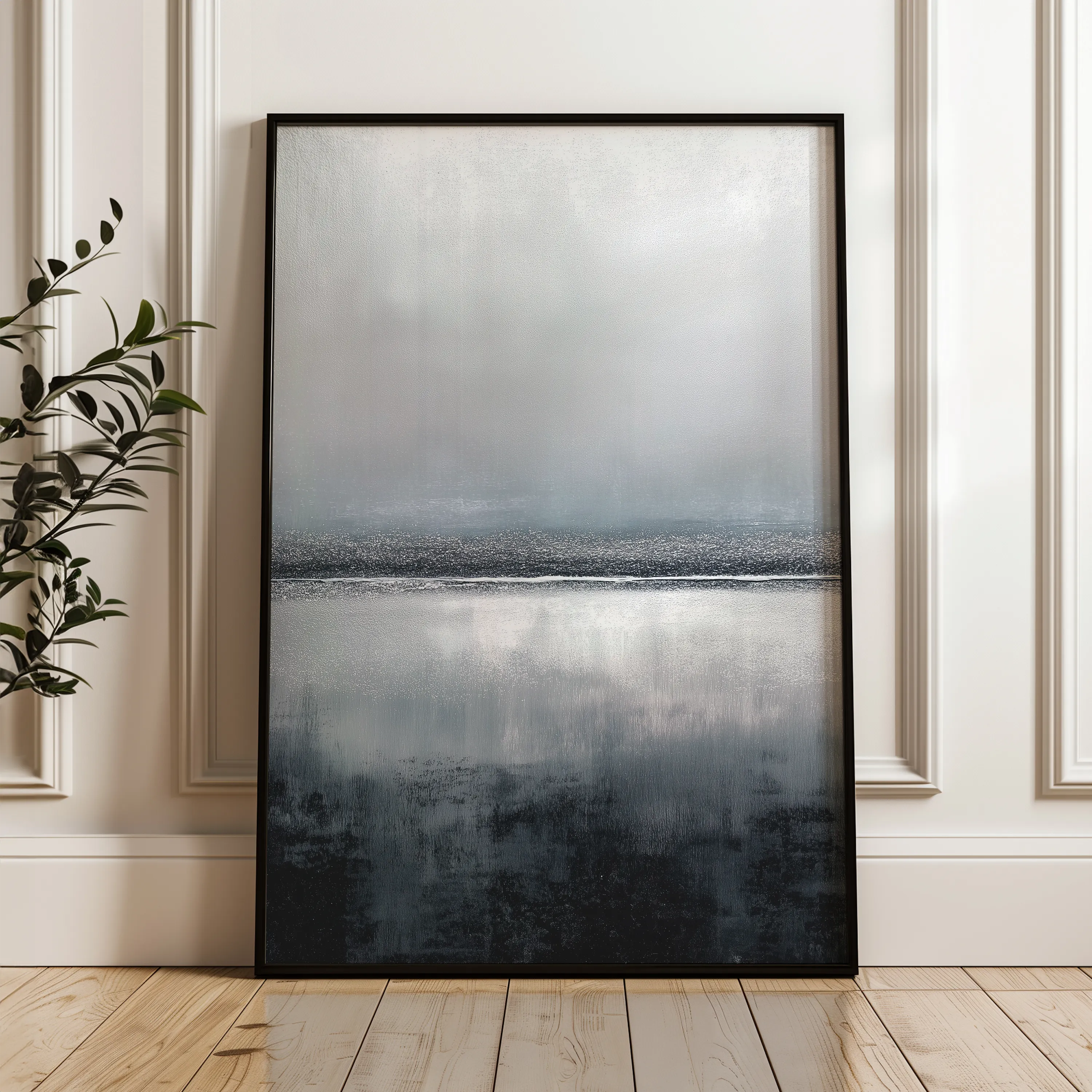 Abstract 1991 Canvas Art 18" x 24" / 45 x 60 cm / Black