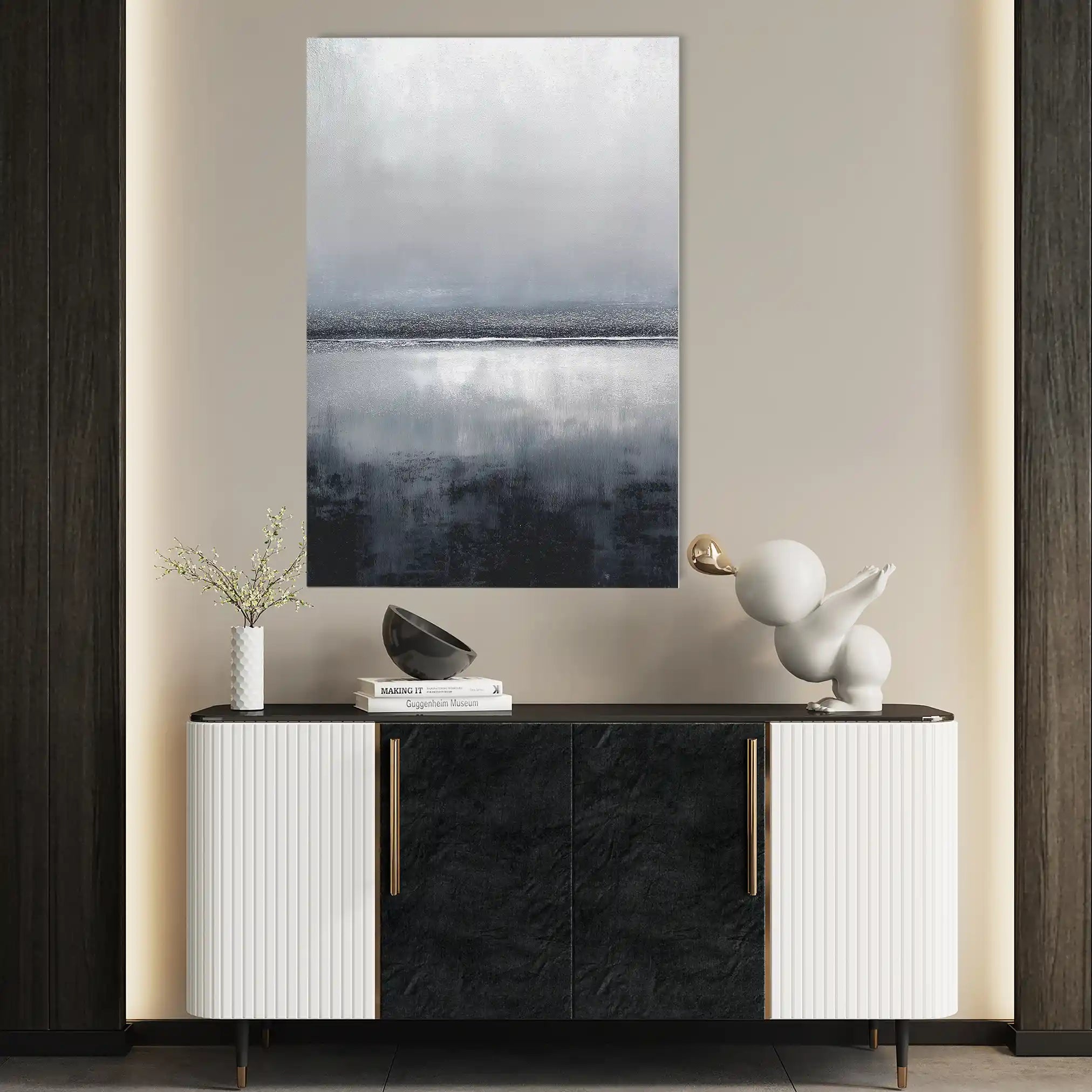 Abstract 1991 Canvas Art 60 x 40 cm / Black