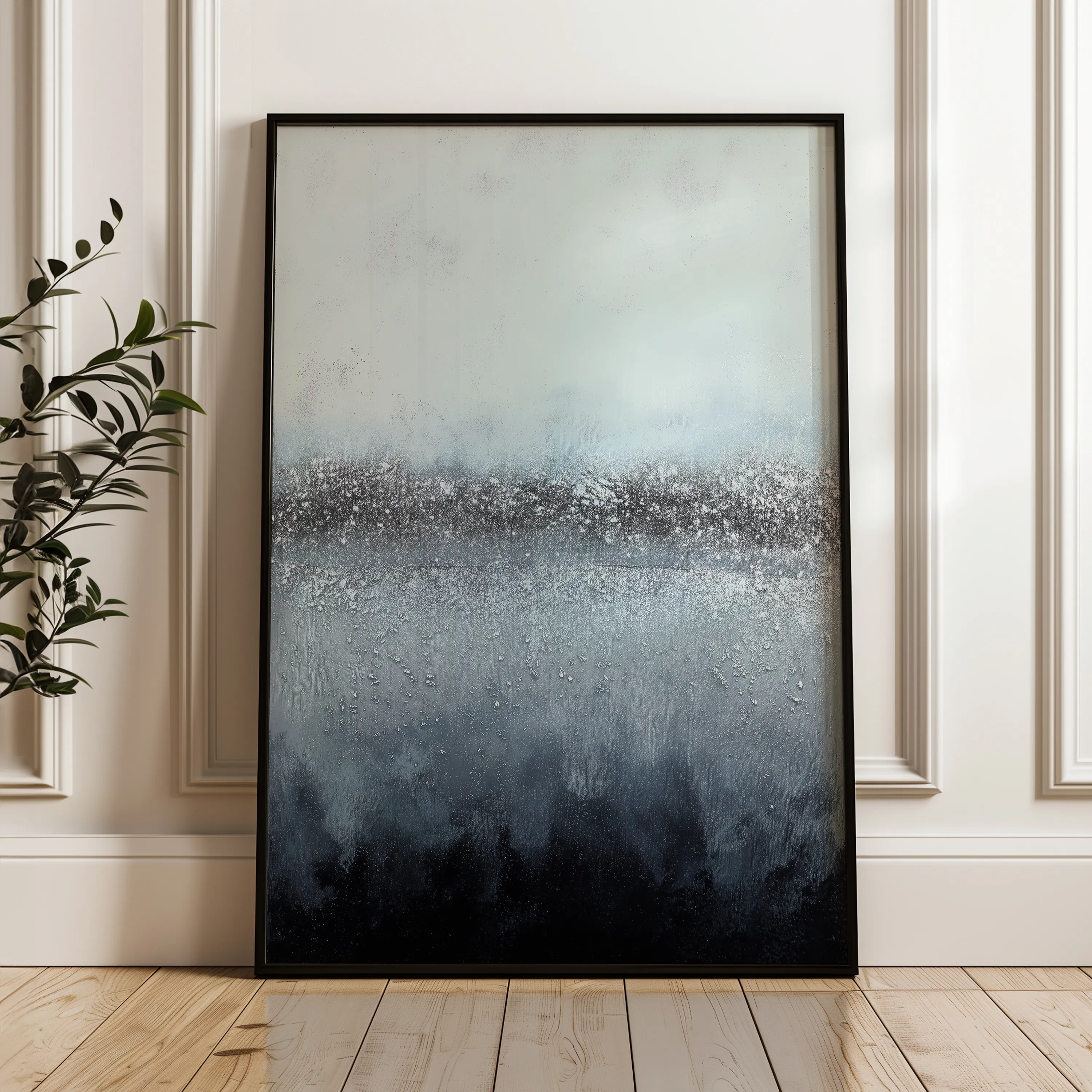 Abstract 1992 Canvas Art 18" x 24" / 45 x 60 cm / Black