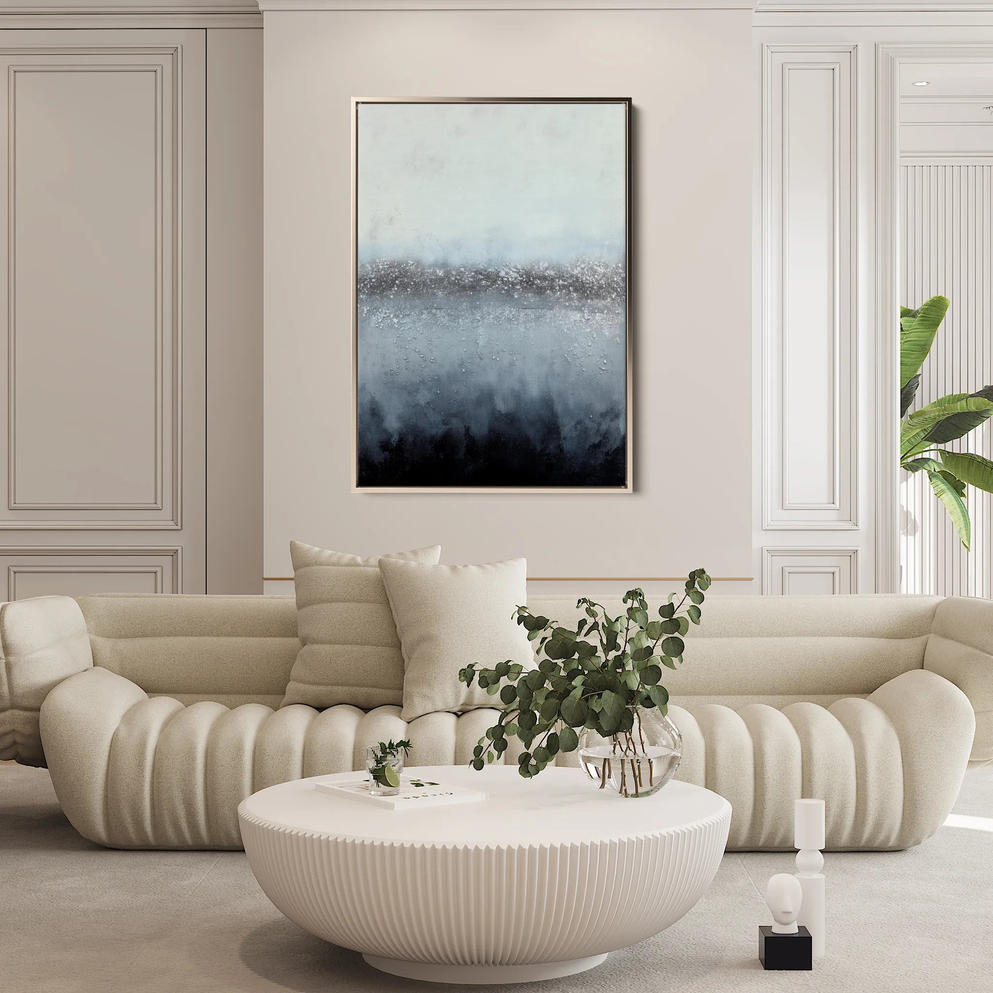 Abstract 1992 Canvas Art 18" x 24" / 45 x 60 cm / Black
