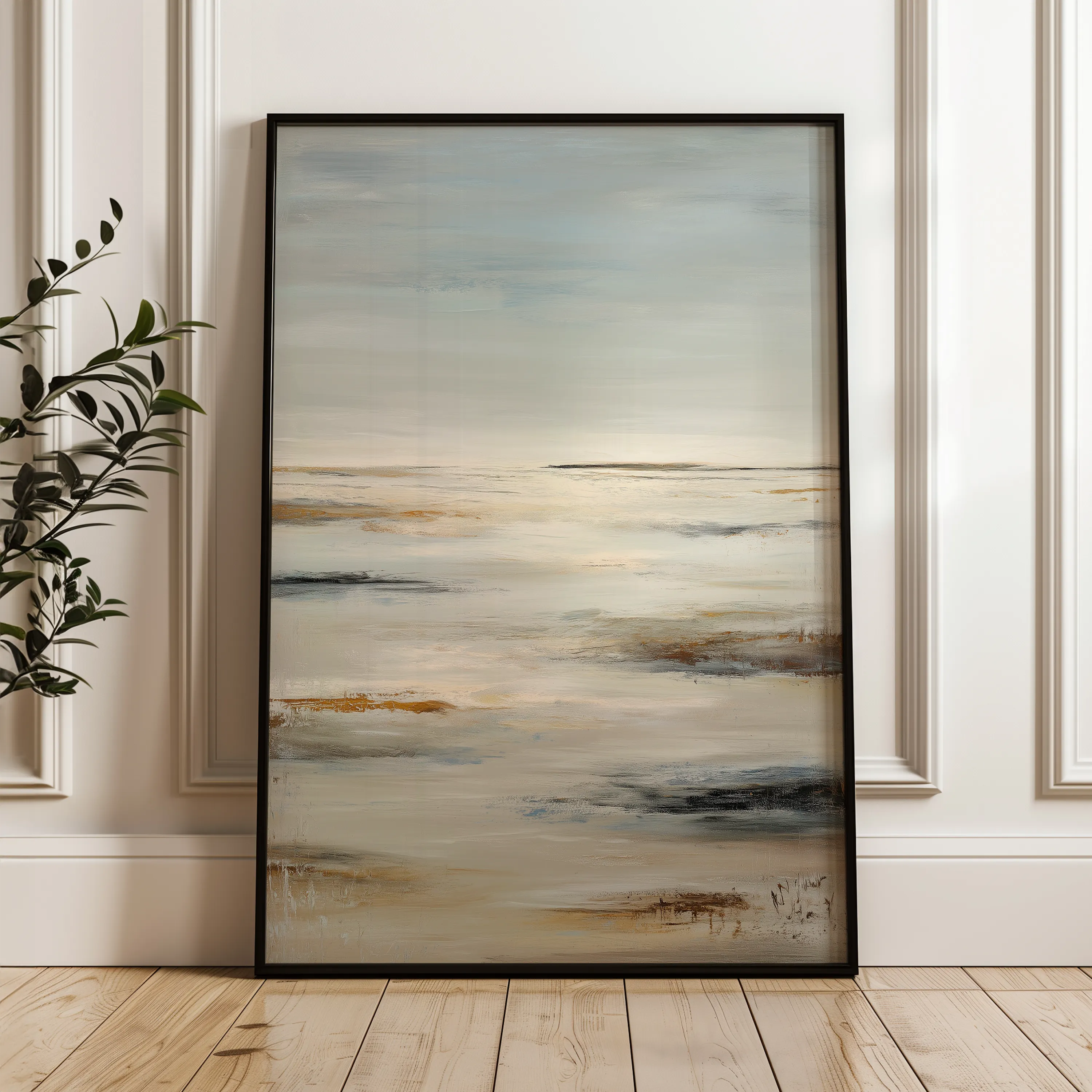 Abstract 1993 Canvas Art 18" x 24" / 45 x 60 cm / Black
