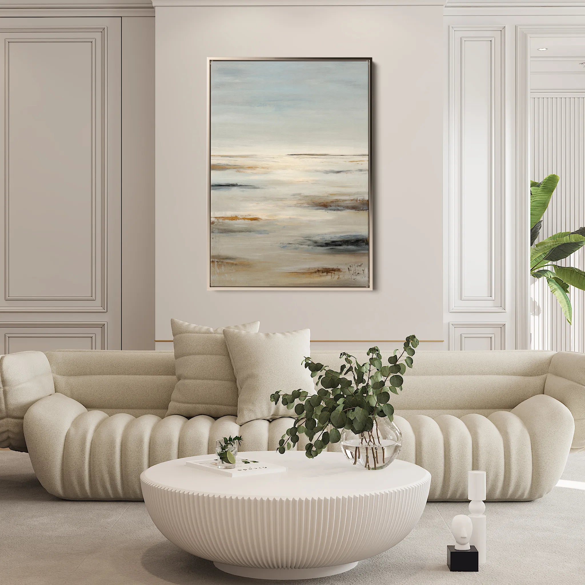 Abstract 1993 Canvas Art 18" x 24" / 45 x 60 cm / Black