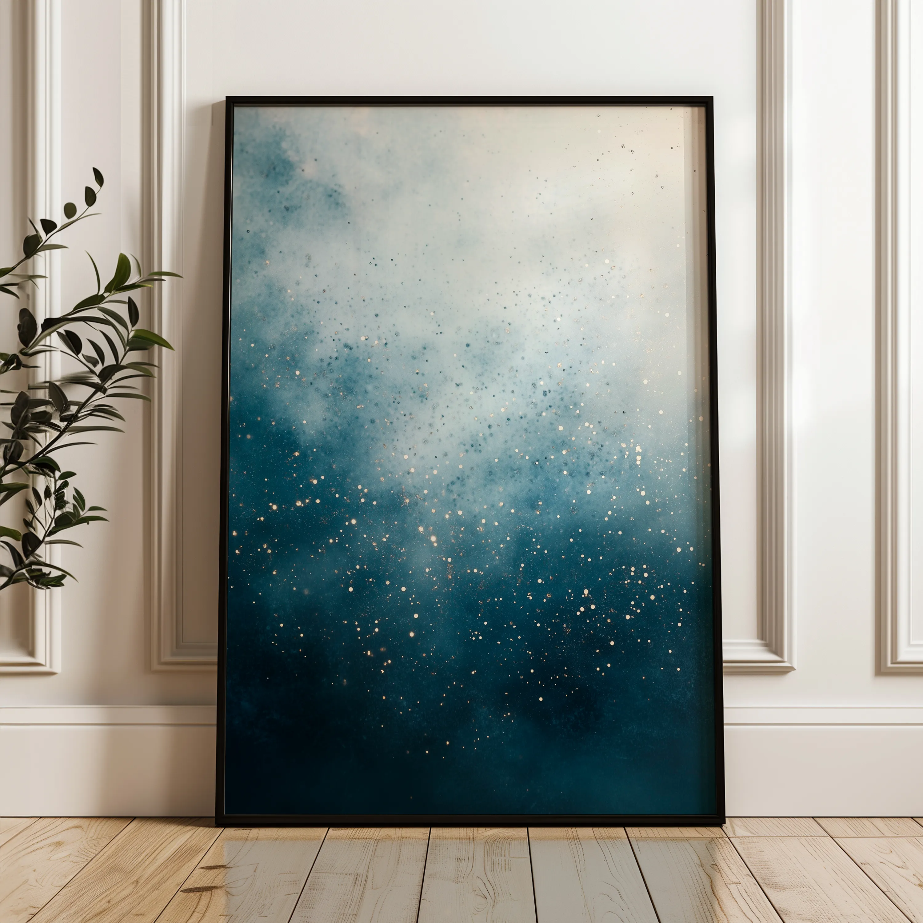 Abstract 1995 Canvas Art 18" x 24" / 45 x 60 cm / Black
