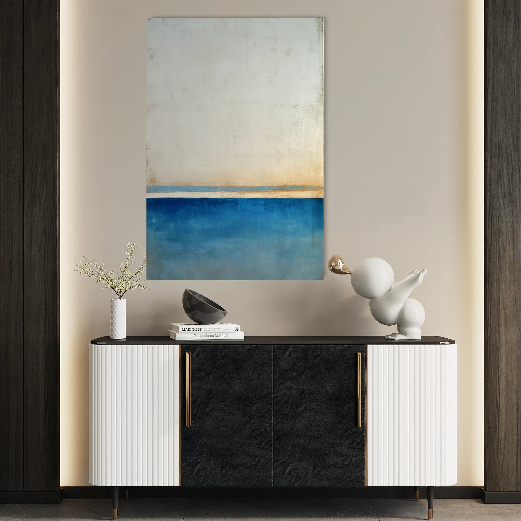 Abstract 1998 Canvas Art 18" x 24" / 45 x 60 cm / Black