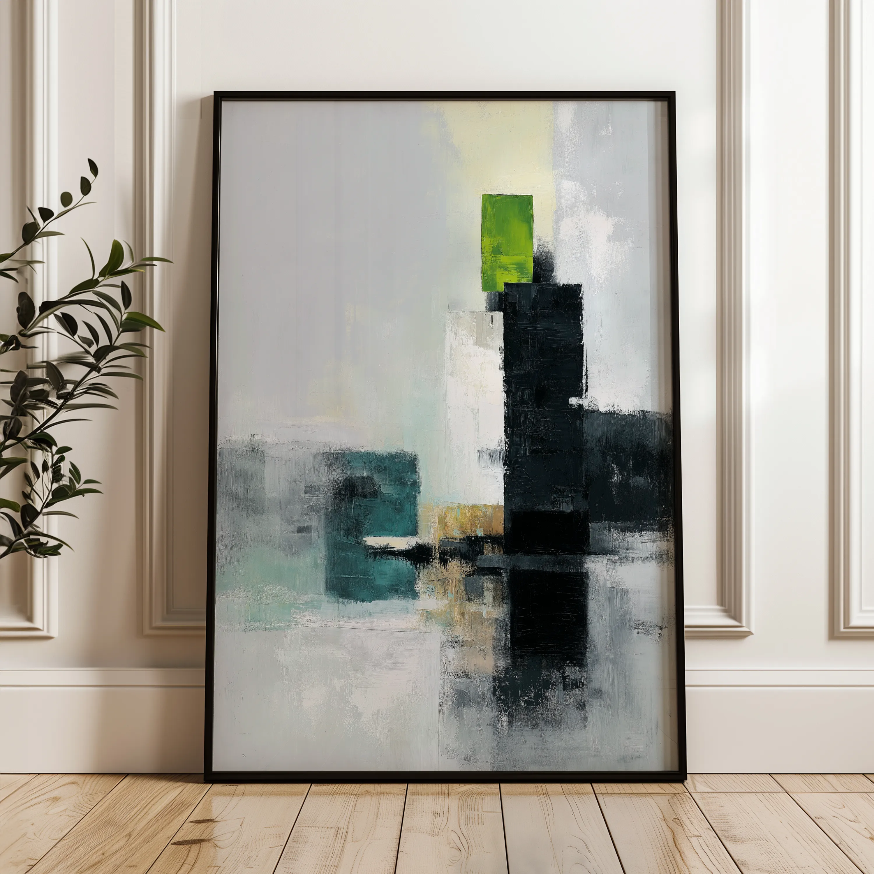 Abstract 1999 Canvas Art 18" x 24" / 45 x 60 cm / Black