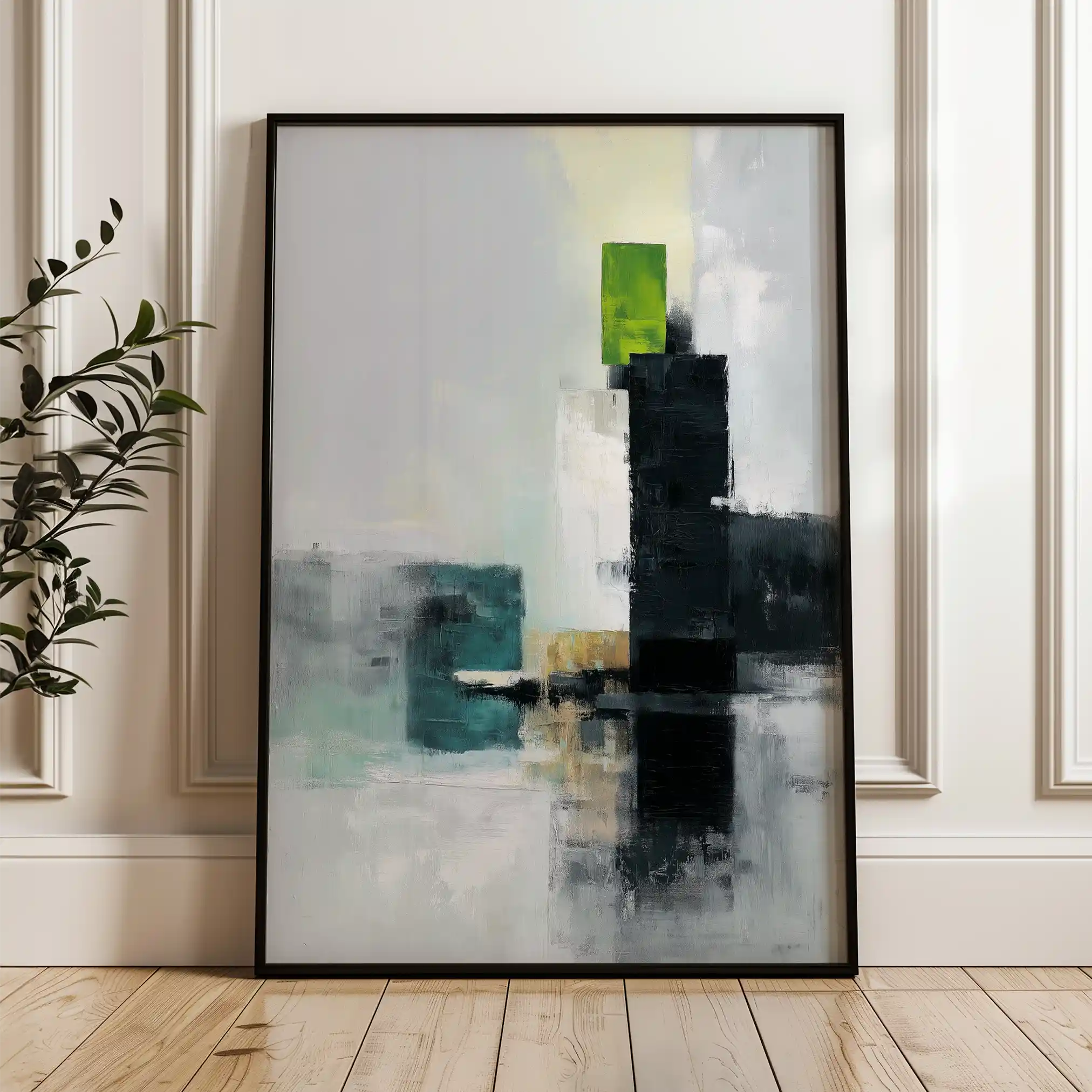 Abstract 1999 Canvas Art 18" x 24" / 45 x 60 cm / Black