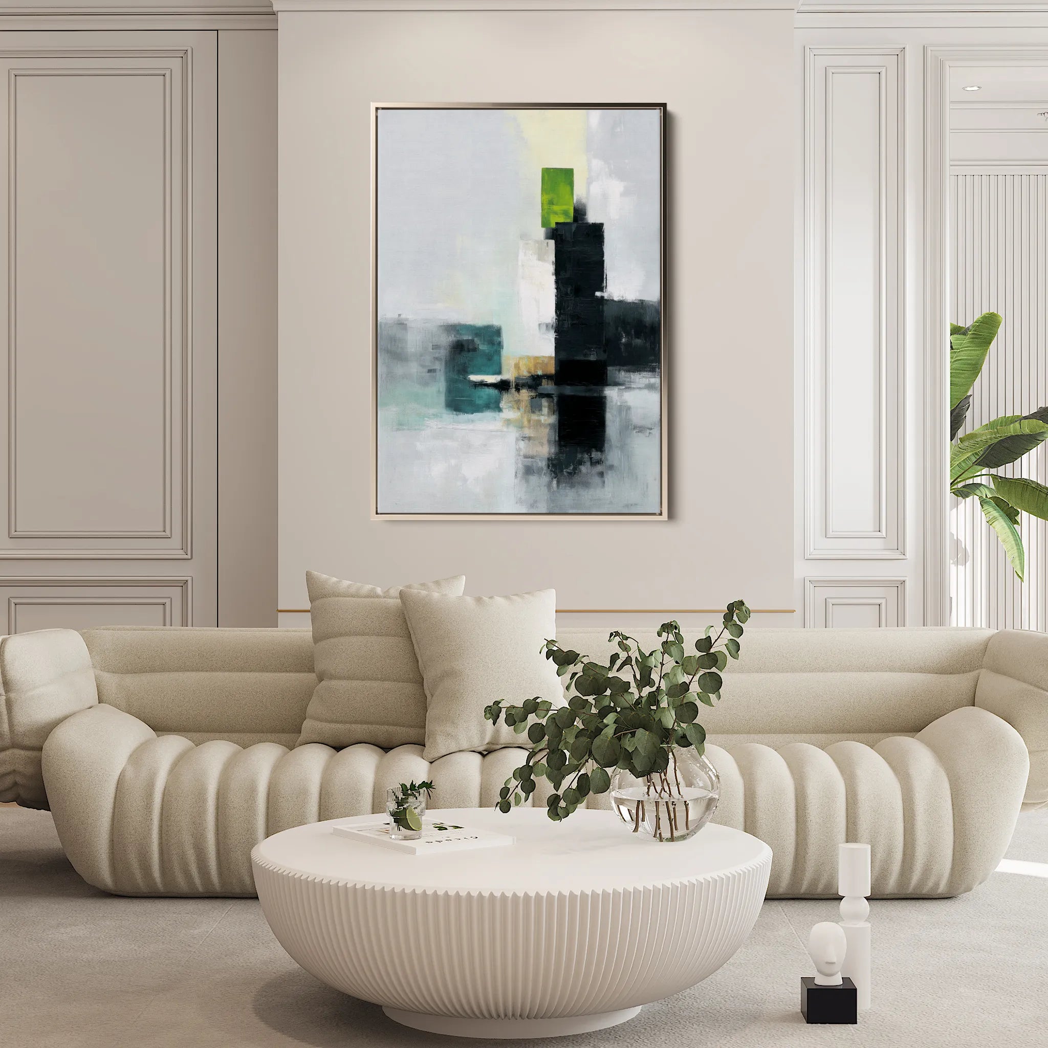Abstract 1999 Canvas Art 18" x 24" / 45 x 60 cm / Black