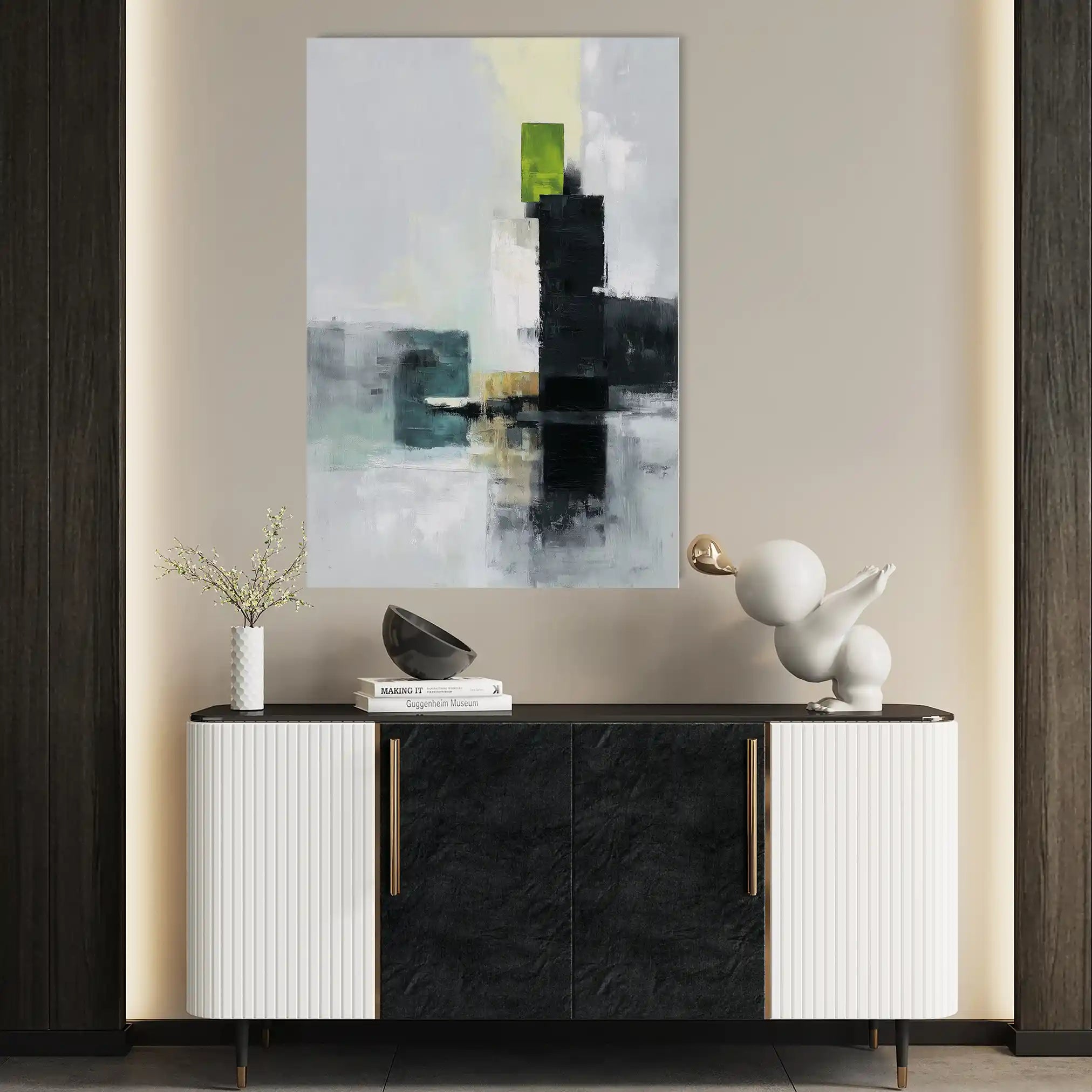 Abstract 1999 Canvas Art 18" x 24" / 45 x 60 cm / Black