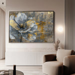 Floral 200 Canvas Art 18" x 24" / 45 x 60 cm / Black
