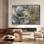 Floral 200 Canvas Art 18" x 24" / 45 x 60 cm / Black