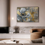 Floral 200 Canvas Art 18" x 24" / 45 x 60 cm / Black