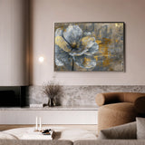 Floral 200 Canvas Art 18" x 24" / 45 x 60 cm / Black
