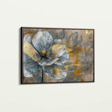 Floral 200 Canvas Art 18" x 24" / 45 x 60 cm / Black