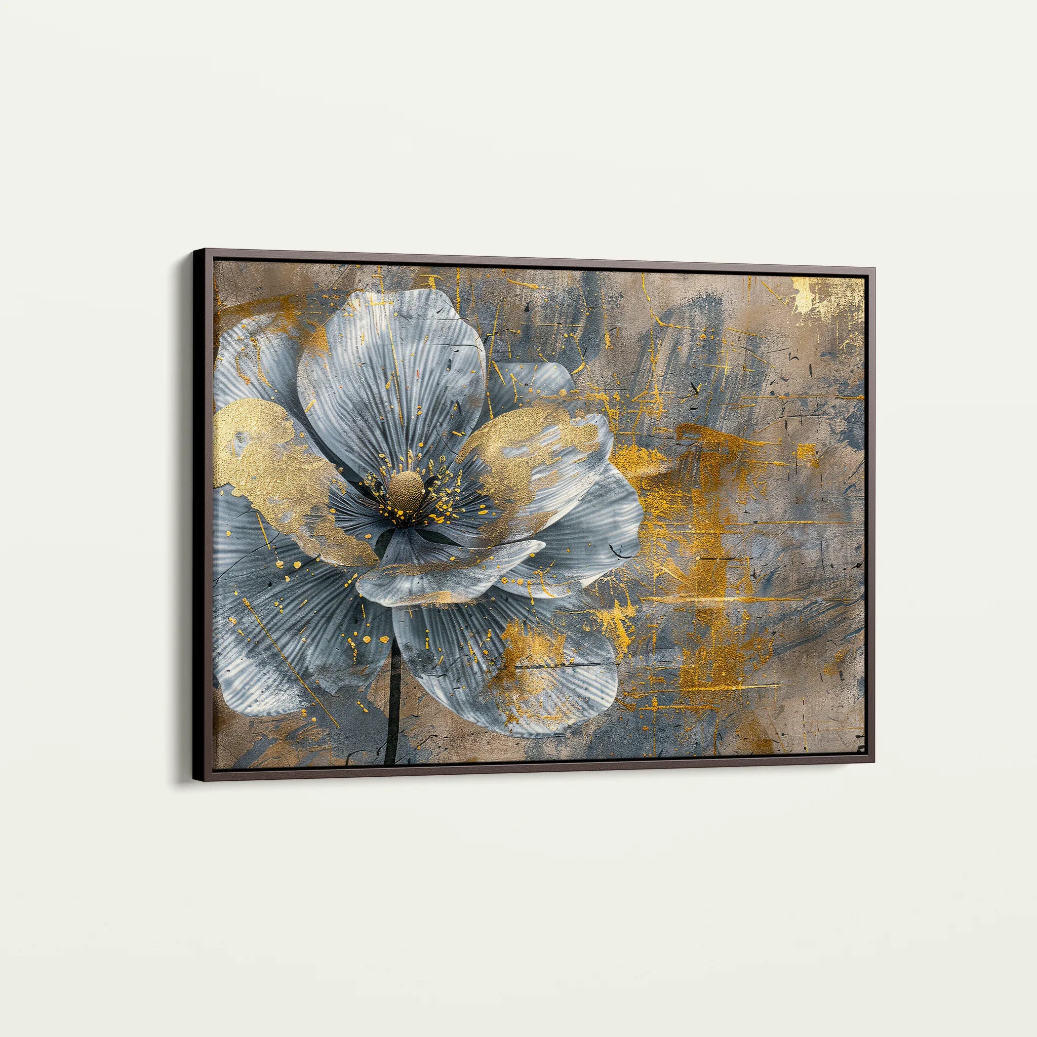Floral 200 Canvas Art 18" x 24" / 45 x 60 cm / Black