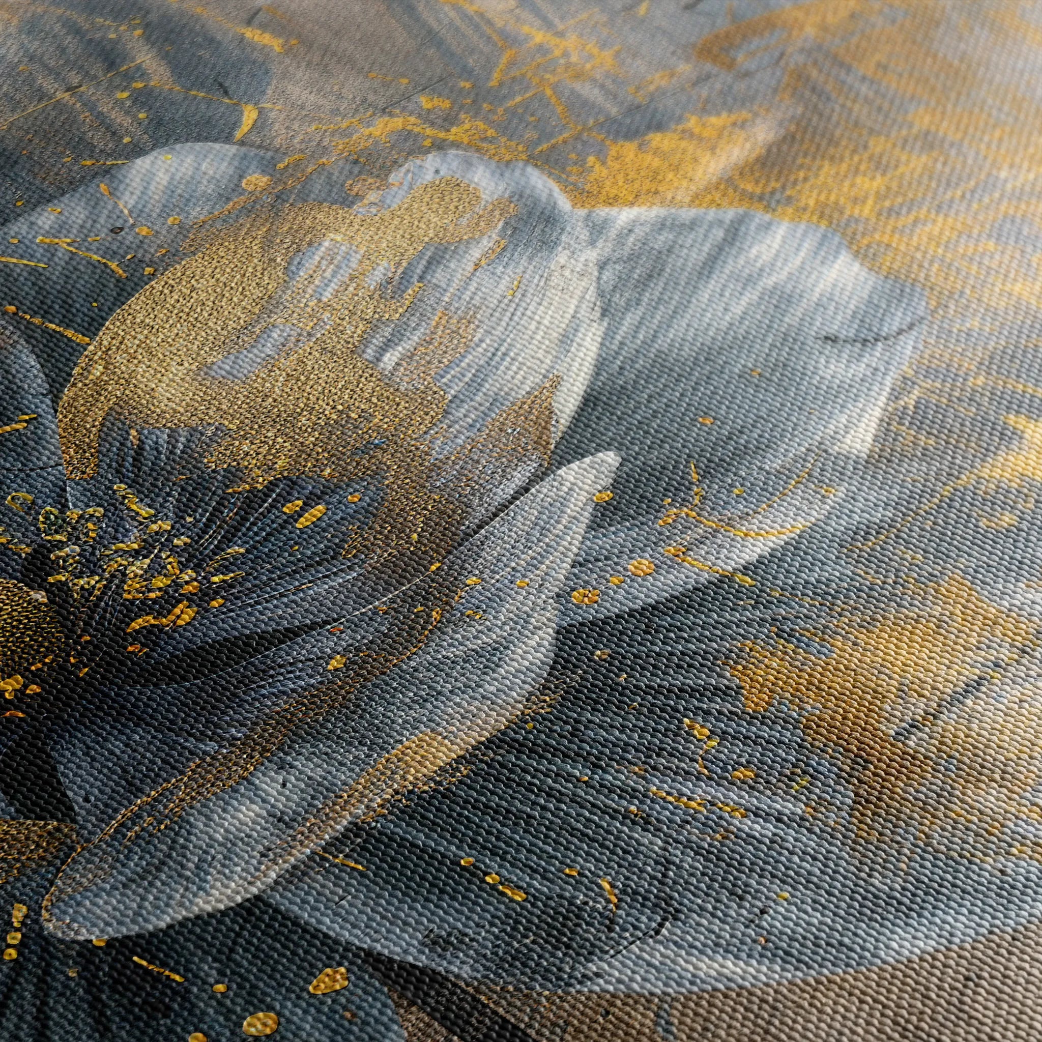 Floral 200 Canvas Art 18" x 24" / 45 x 60 cm / Black