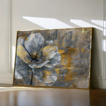 Floral 200 Canvas Art 60 x 40 cm / Black