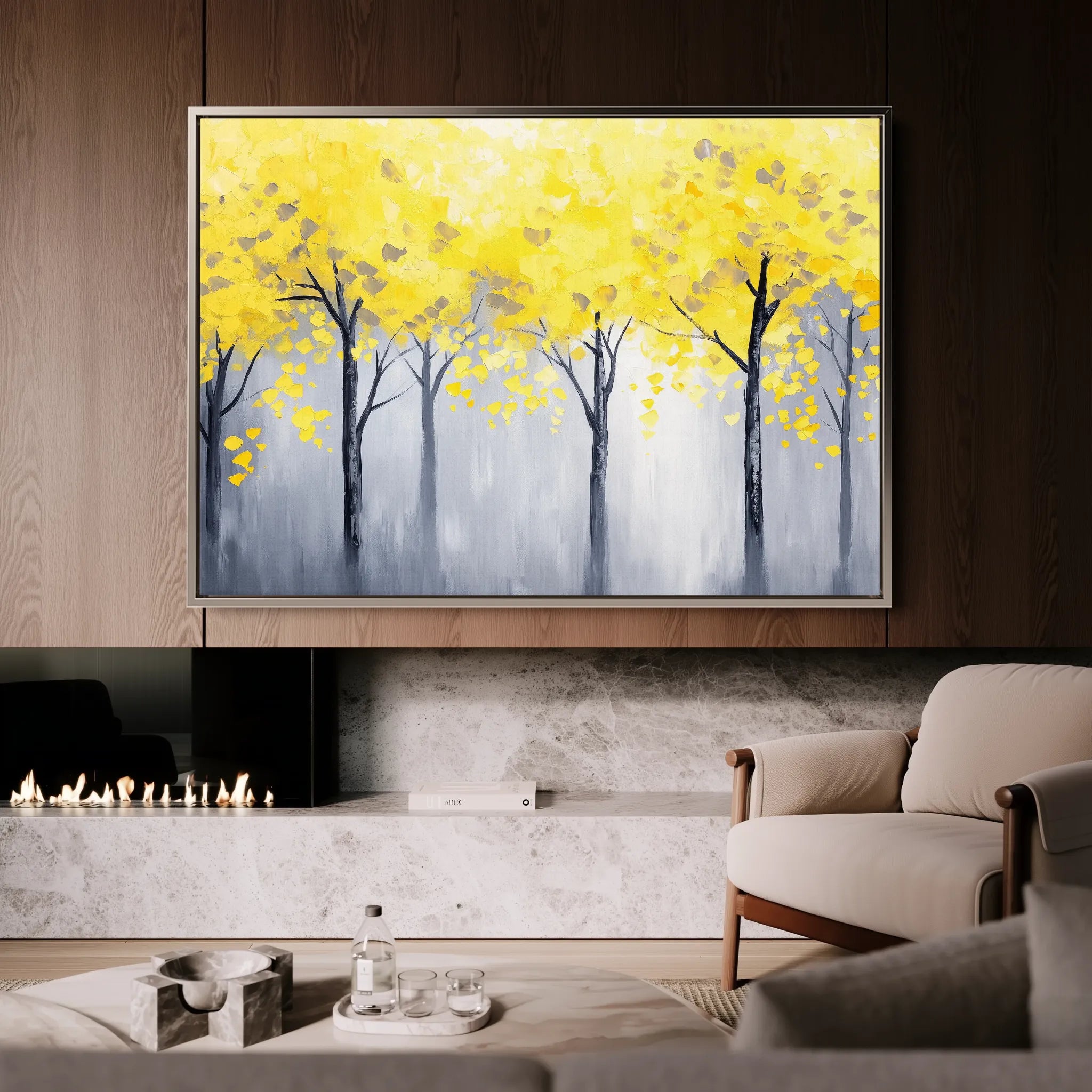 Landscape 200 Canvas Art 18" x 24" / 45 x 60 cm / Black