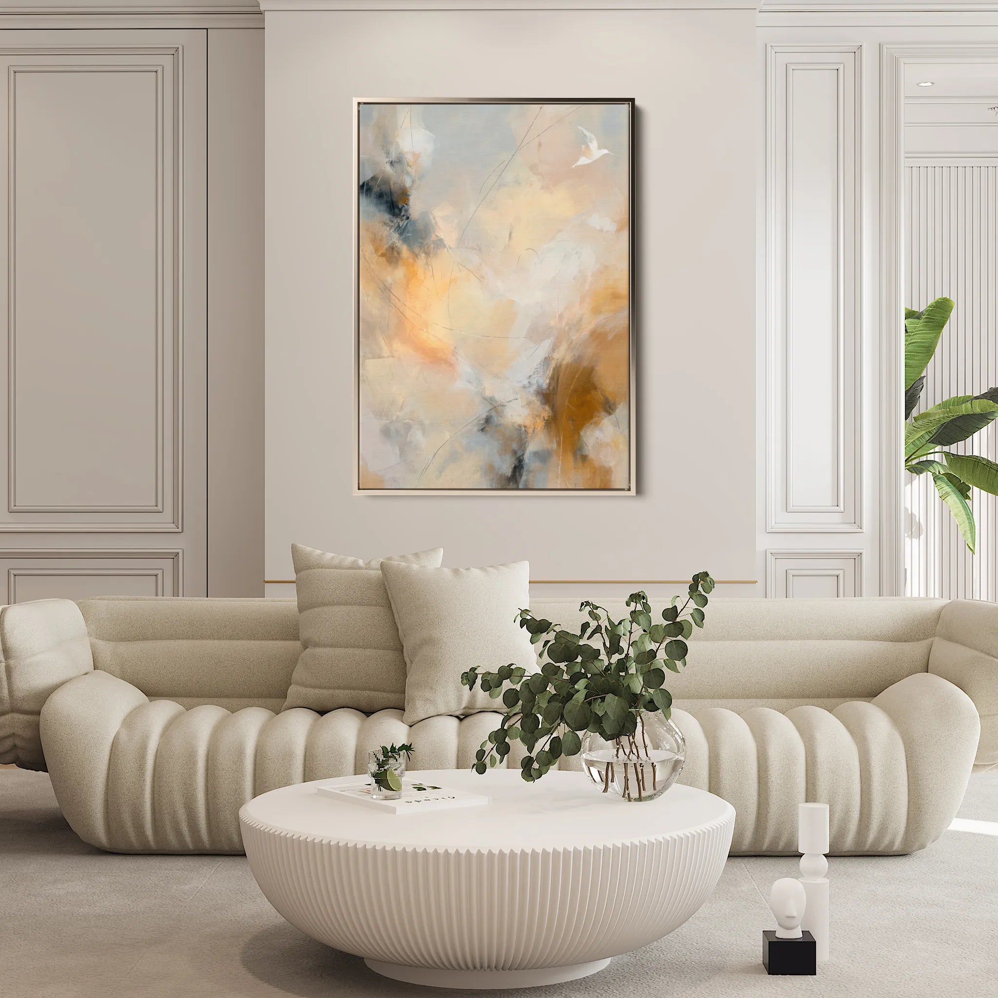Abstract 2000 Canvas Art 18" x 24" / 45 x 60 cm / Black