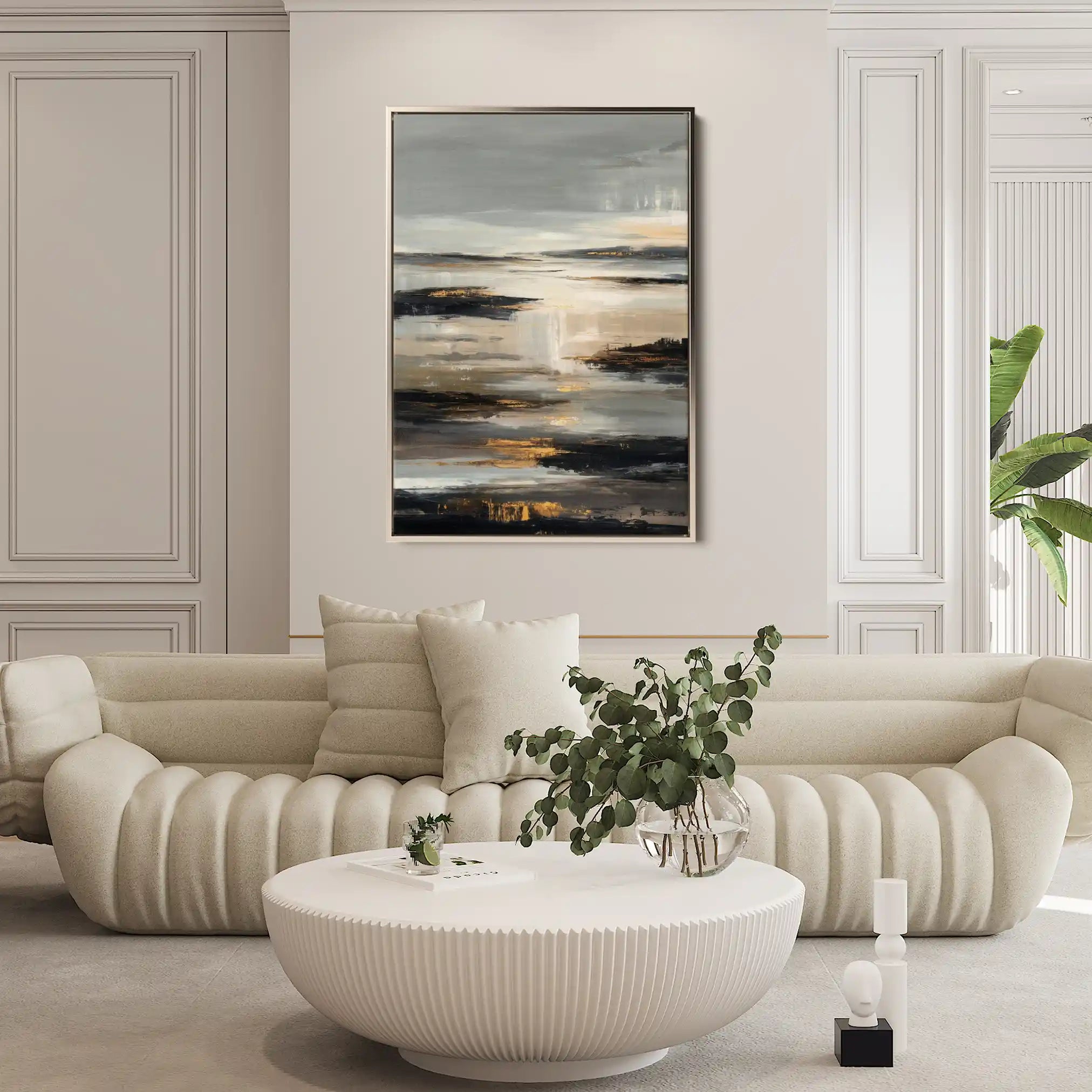 Abstract 2003 Canvas Art 18" x 24" / 45 x 60 cm / Black