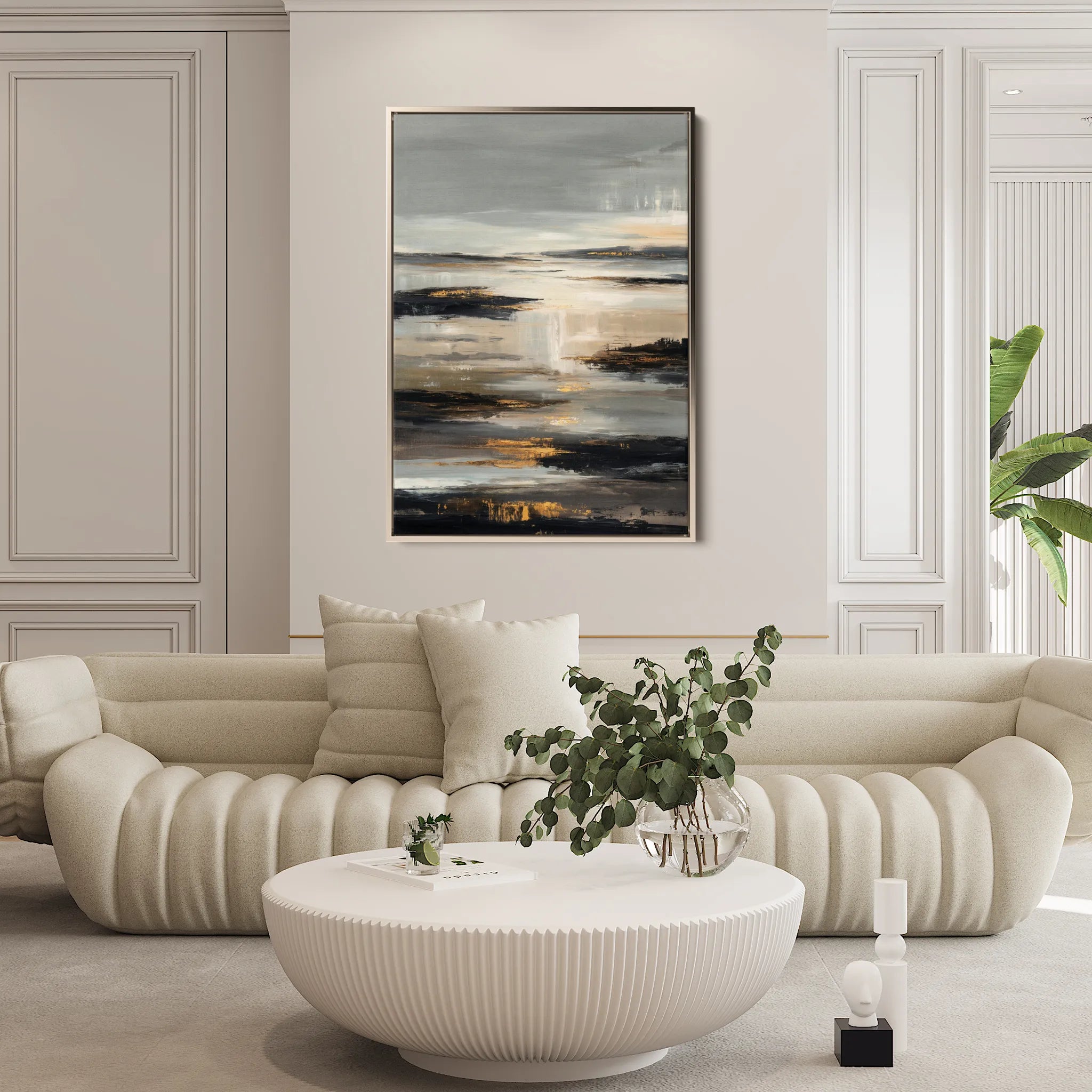 Abstract 2003 Canvas Art 18" x 24" / 45 x 60 cm / Black