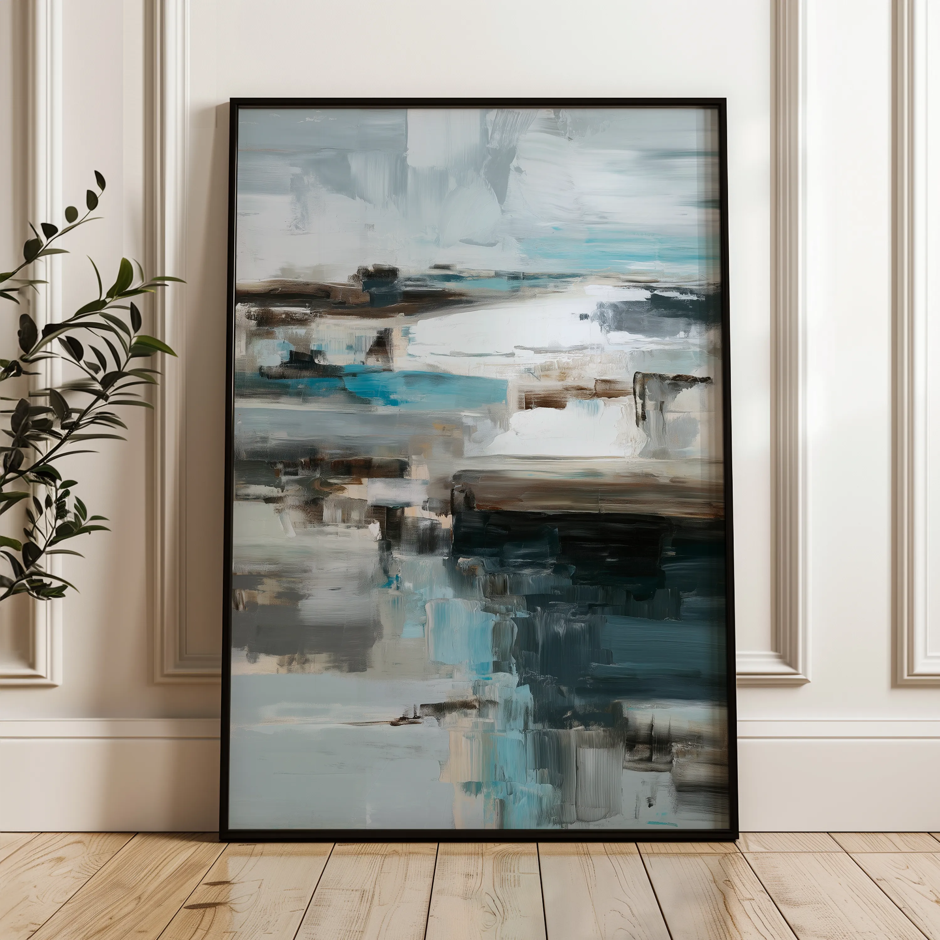 Abstract 2004 Canvas Art 18" x 24" / 45 x 60 cm / Black