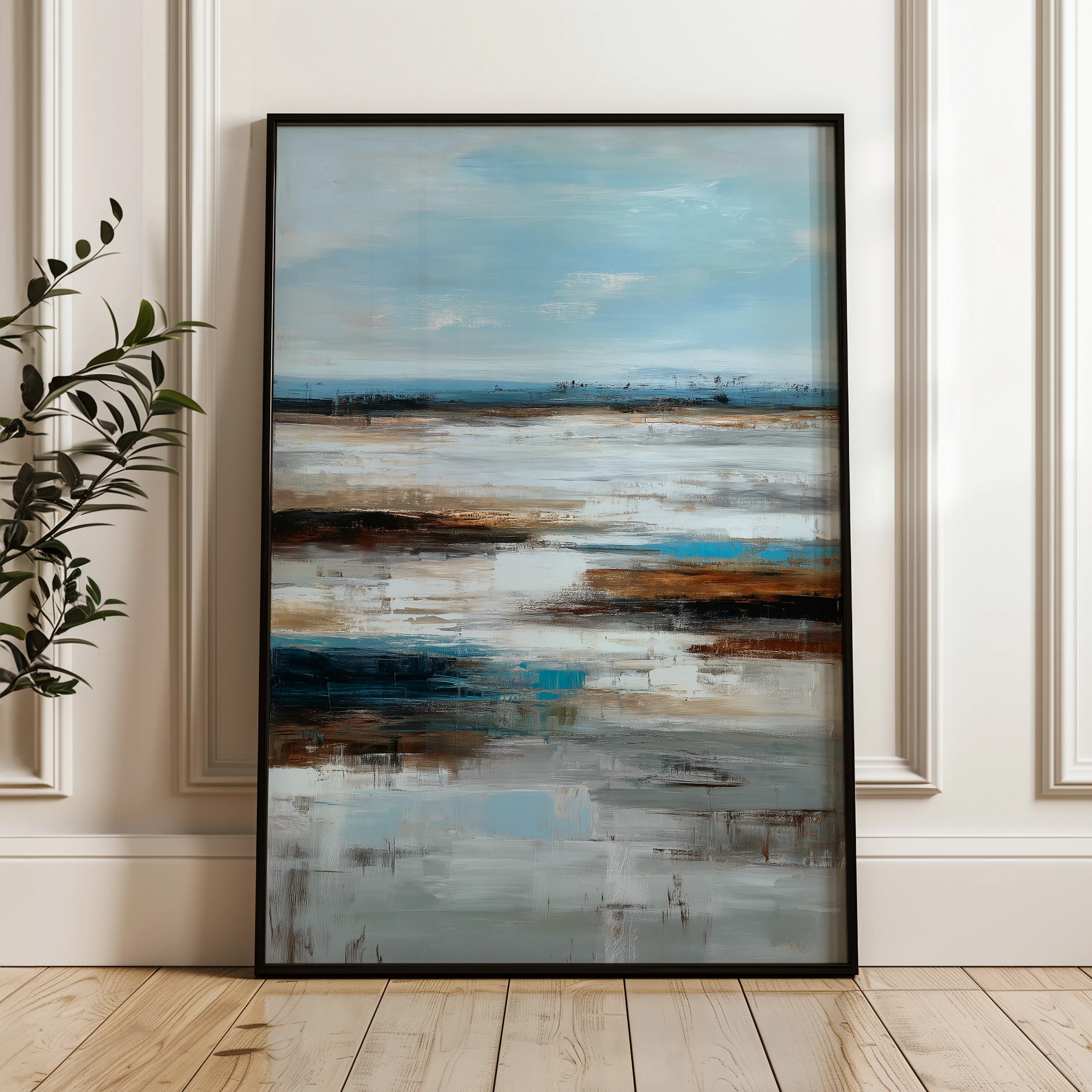 Abstract 2005 Canvas Art 18" x 24" / 45 x 60 cm / Black