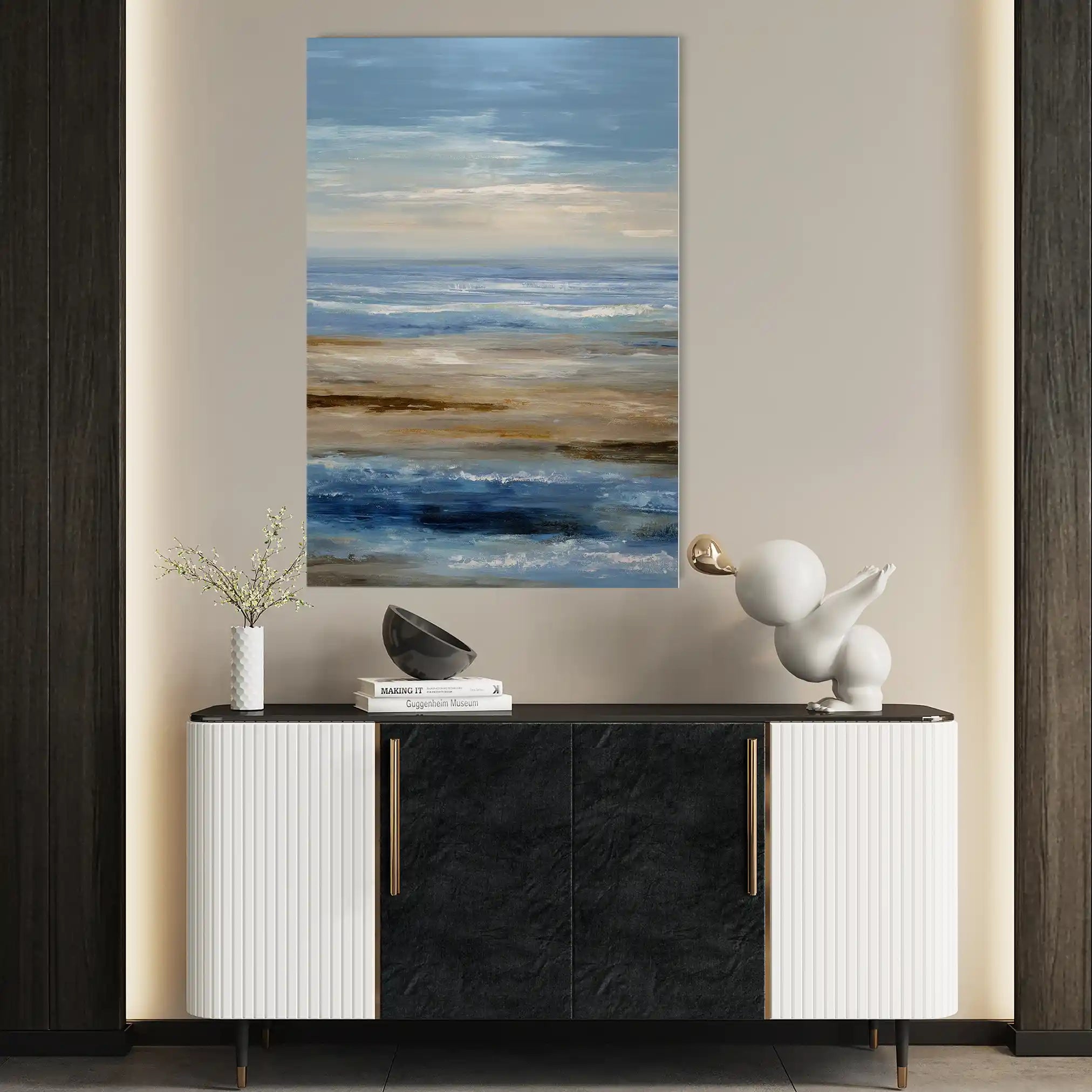 Abstract 2008 Canvas Art 60 x 40 cm / Black