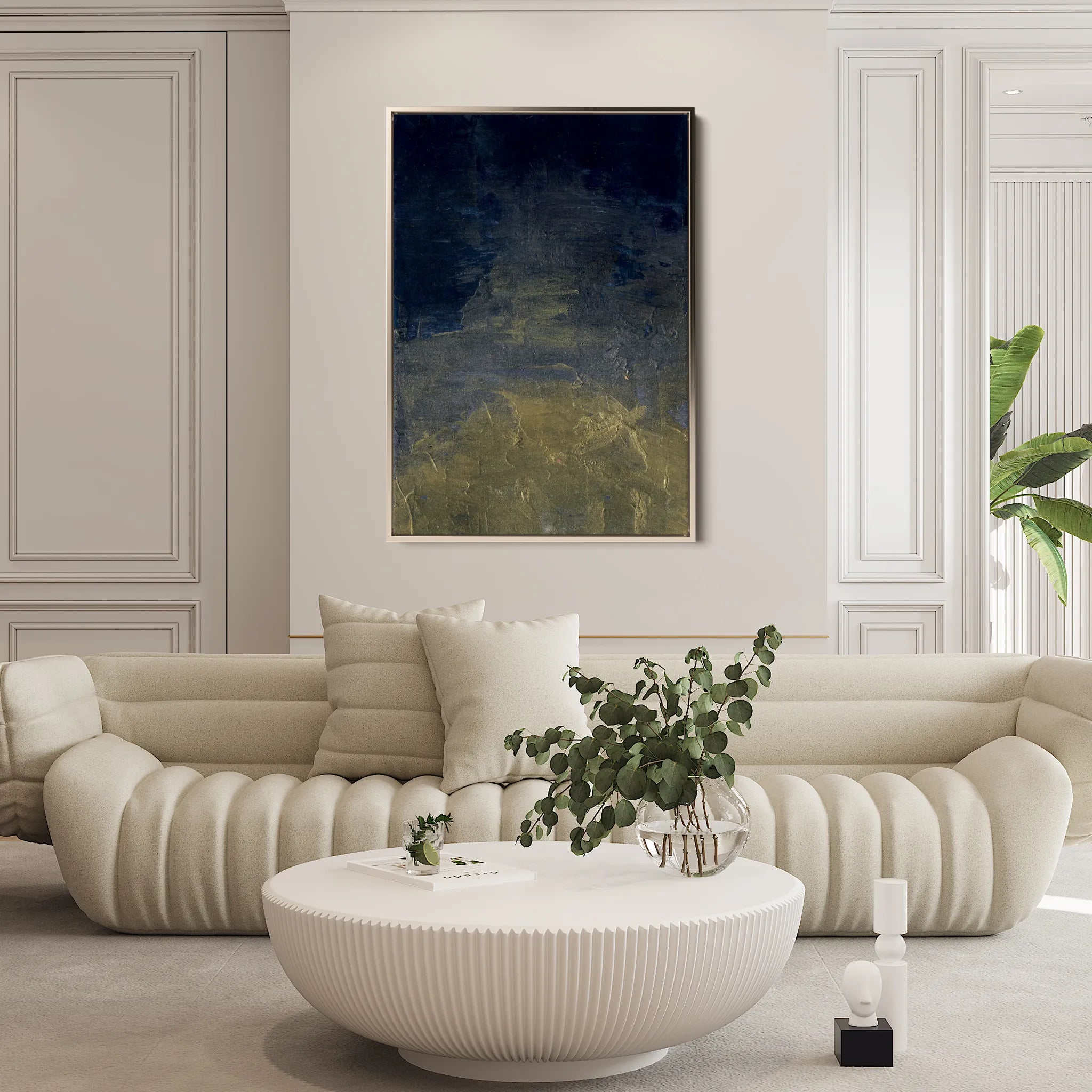 Abstract 201 Canvas Art 18" x 24" / 45 x 60 cm / Black
