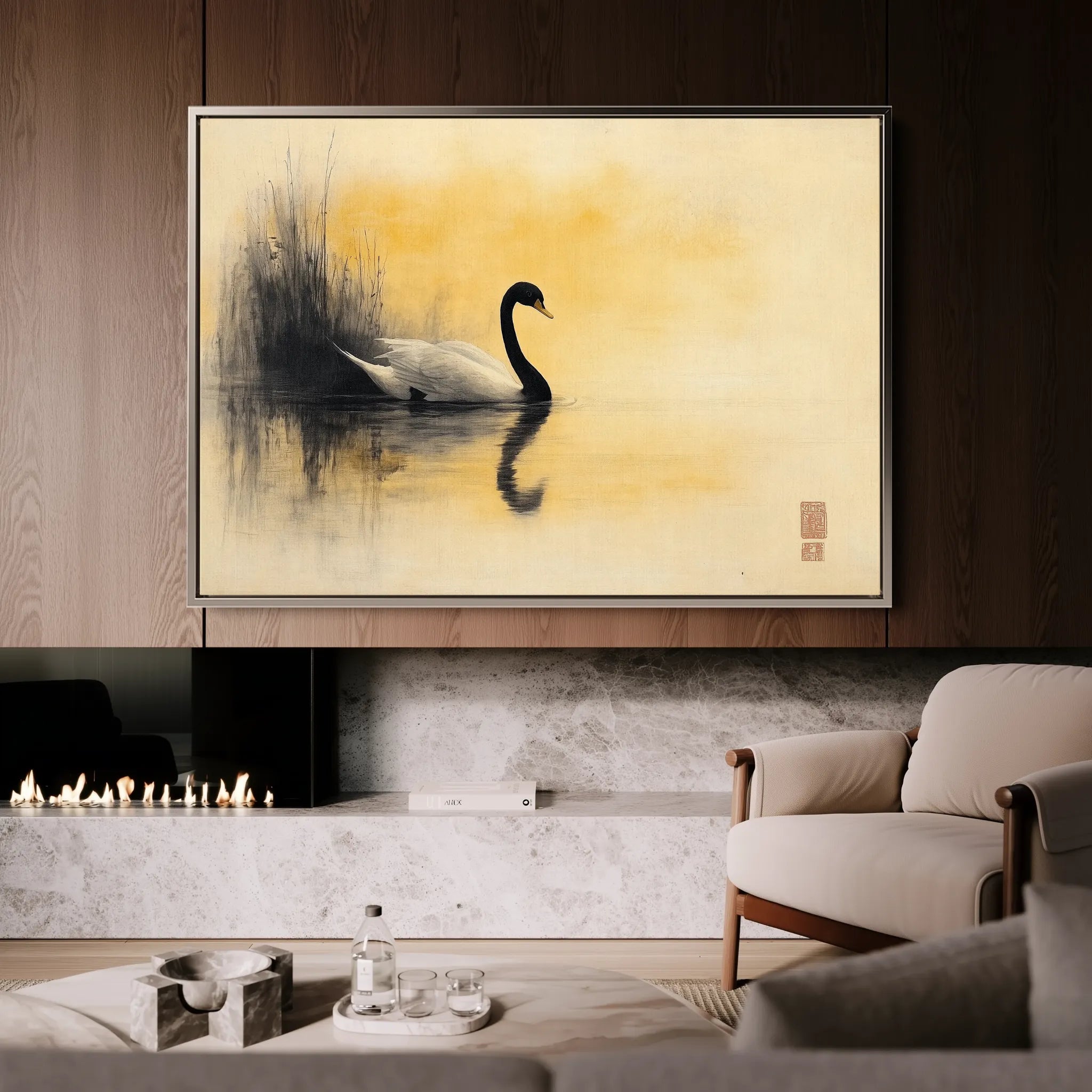 Animals 201 Canvas Art 18" x 24" / 45 x 60 cm / Black