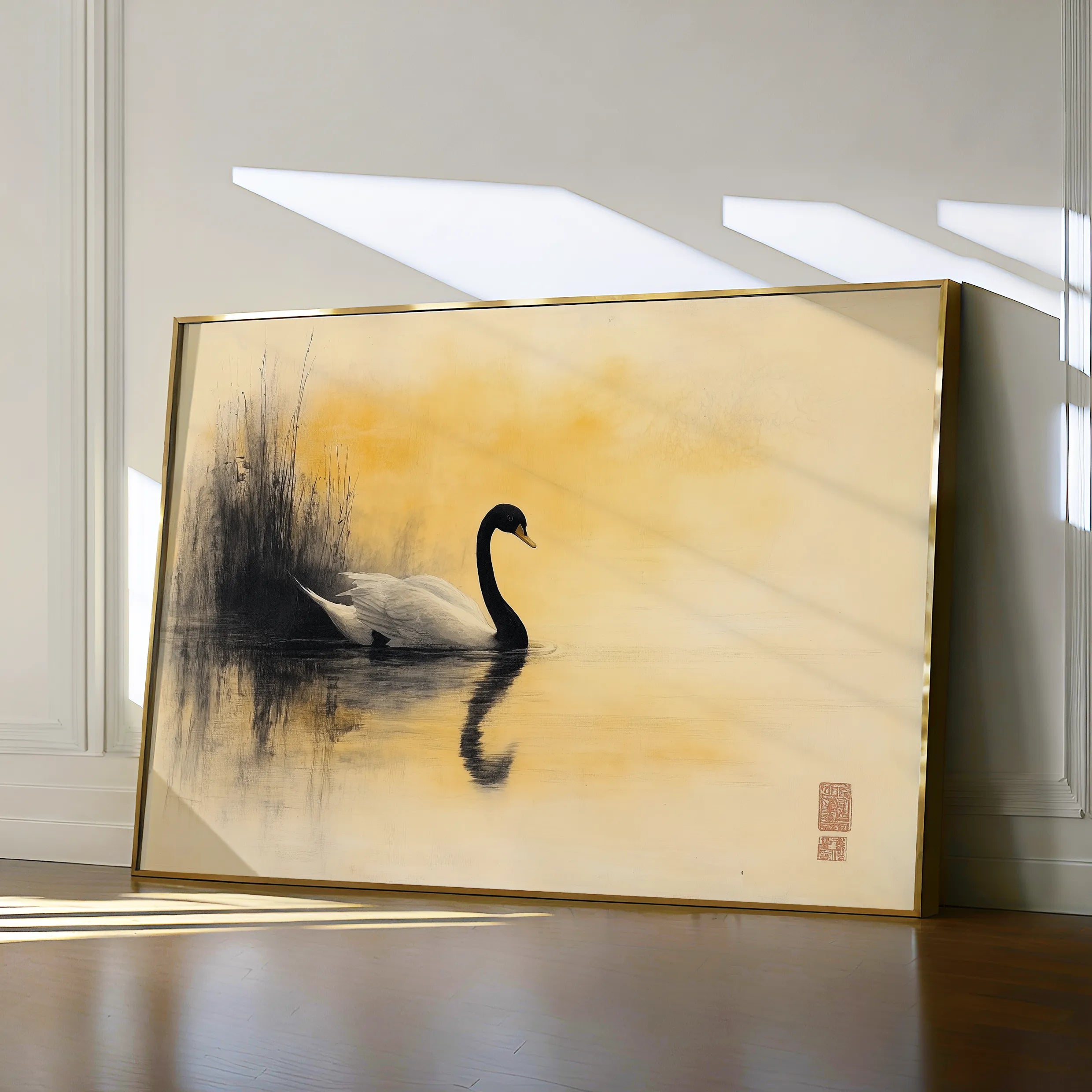 Animals 201 Canvas Art 18" x 24" / 45 x 60 cm / Black