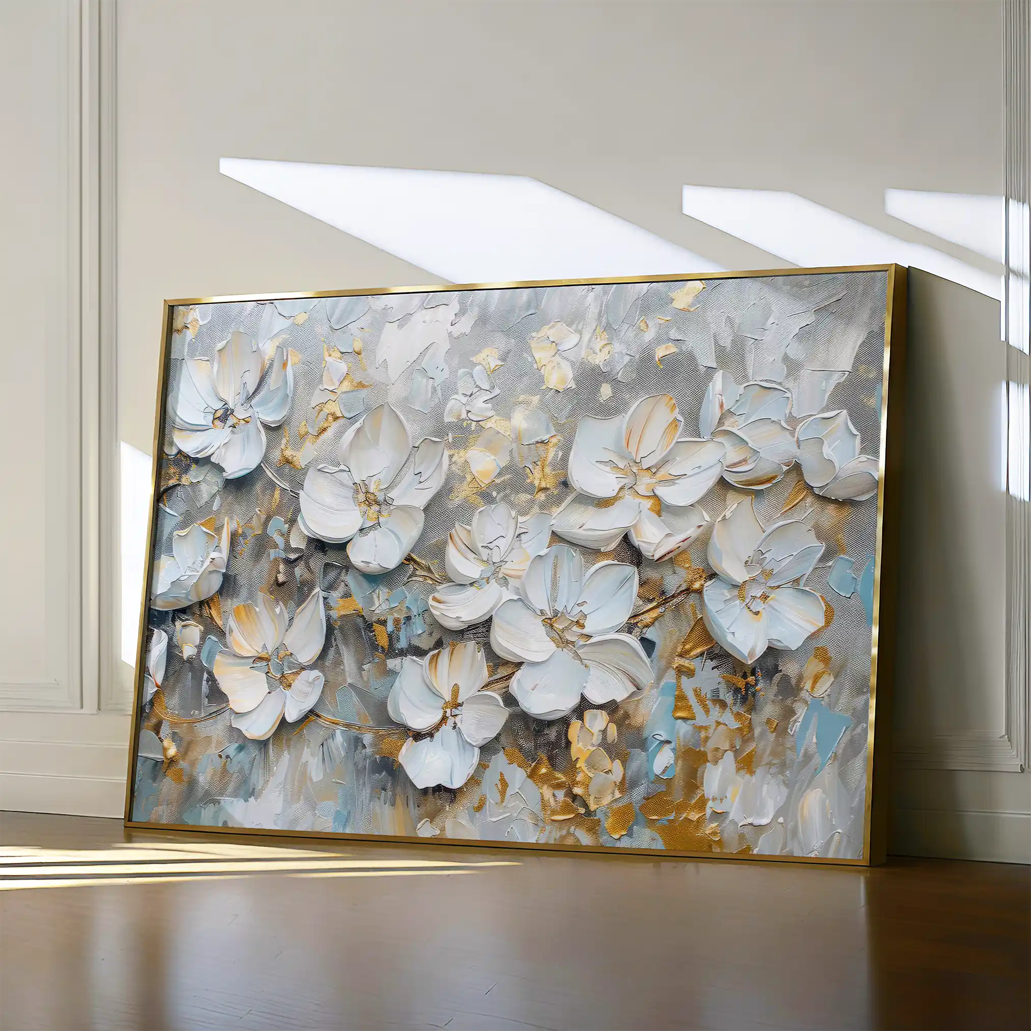 Floral 201 Canvas Art 60 x 40 cm / Black