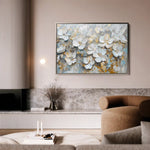 Floral 201 Canvas Art 60 x 40 cm / Black