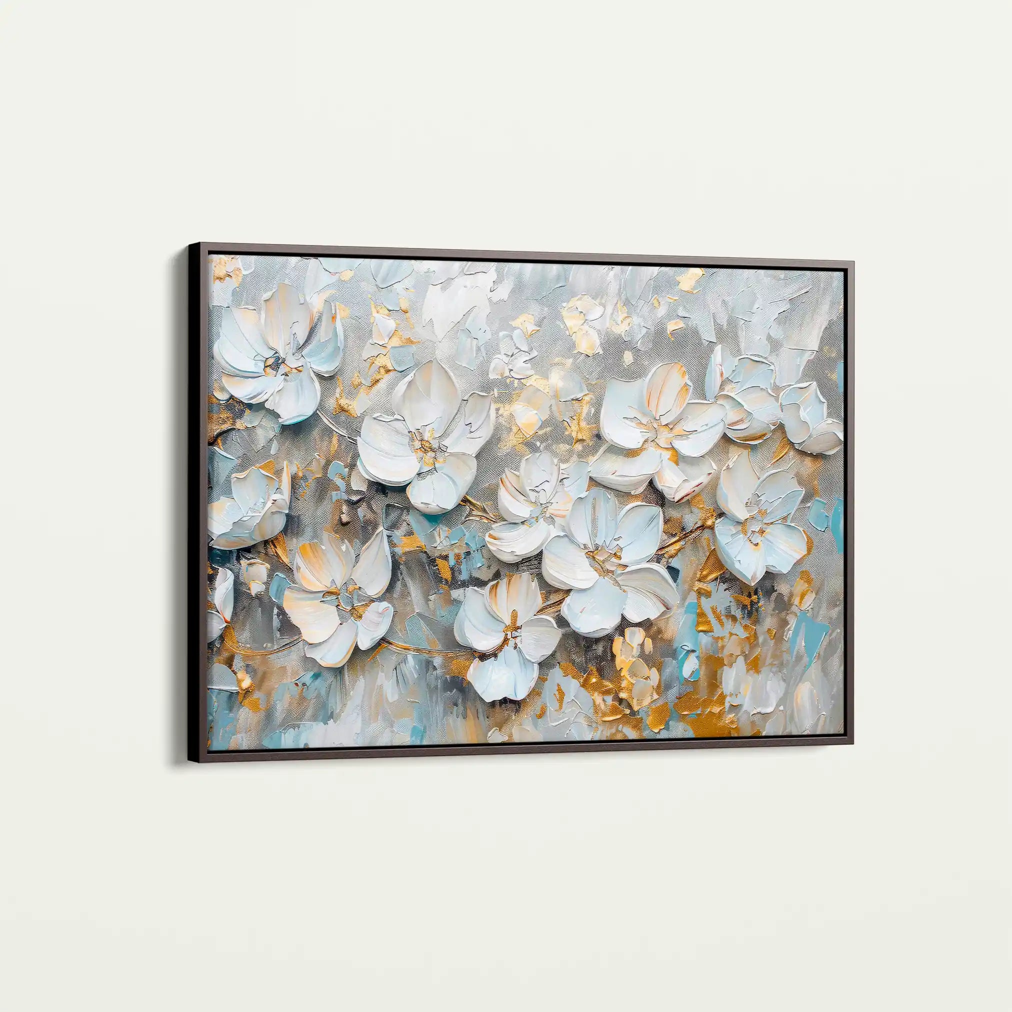 Floral 201 Canvas Art 60 x 40 cm / Black